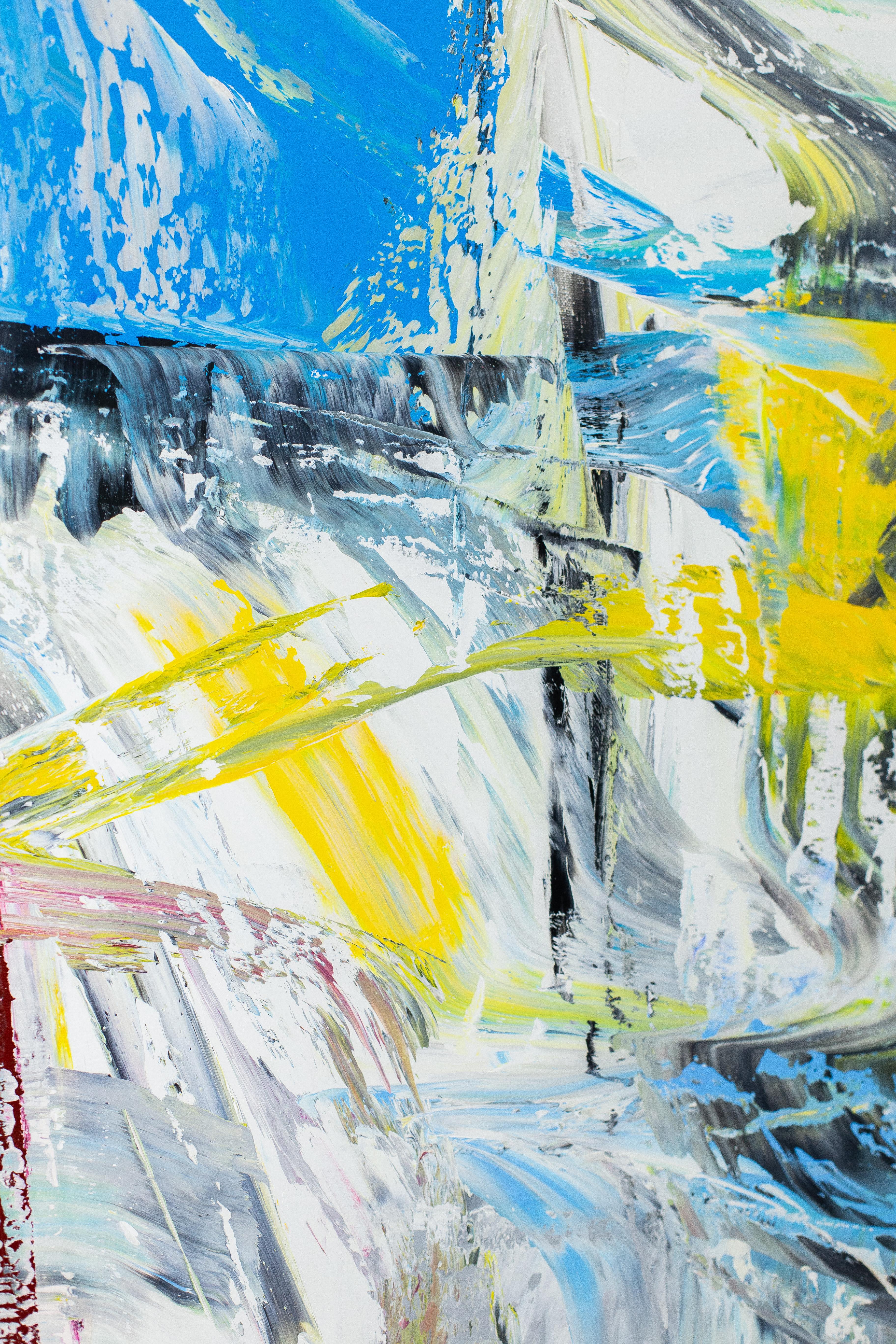 CIENCIA FICCIÓN NIEVE NO. 2 - Pintura Abstracta Contemporánea - Painting de Yuri Figueroa