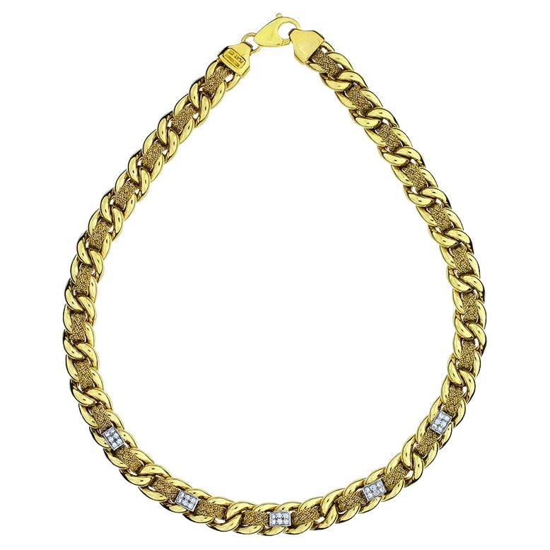 Yuri Ichihashi Diamond Woven 18k and Platinum Necklace