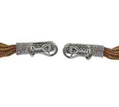 Yuri Ichihashi Gold Diamond Platinum Tassle Earrings
