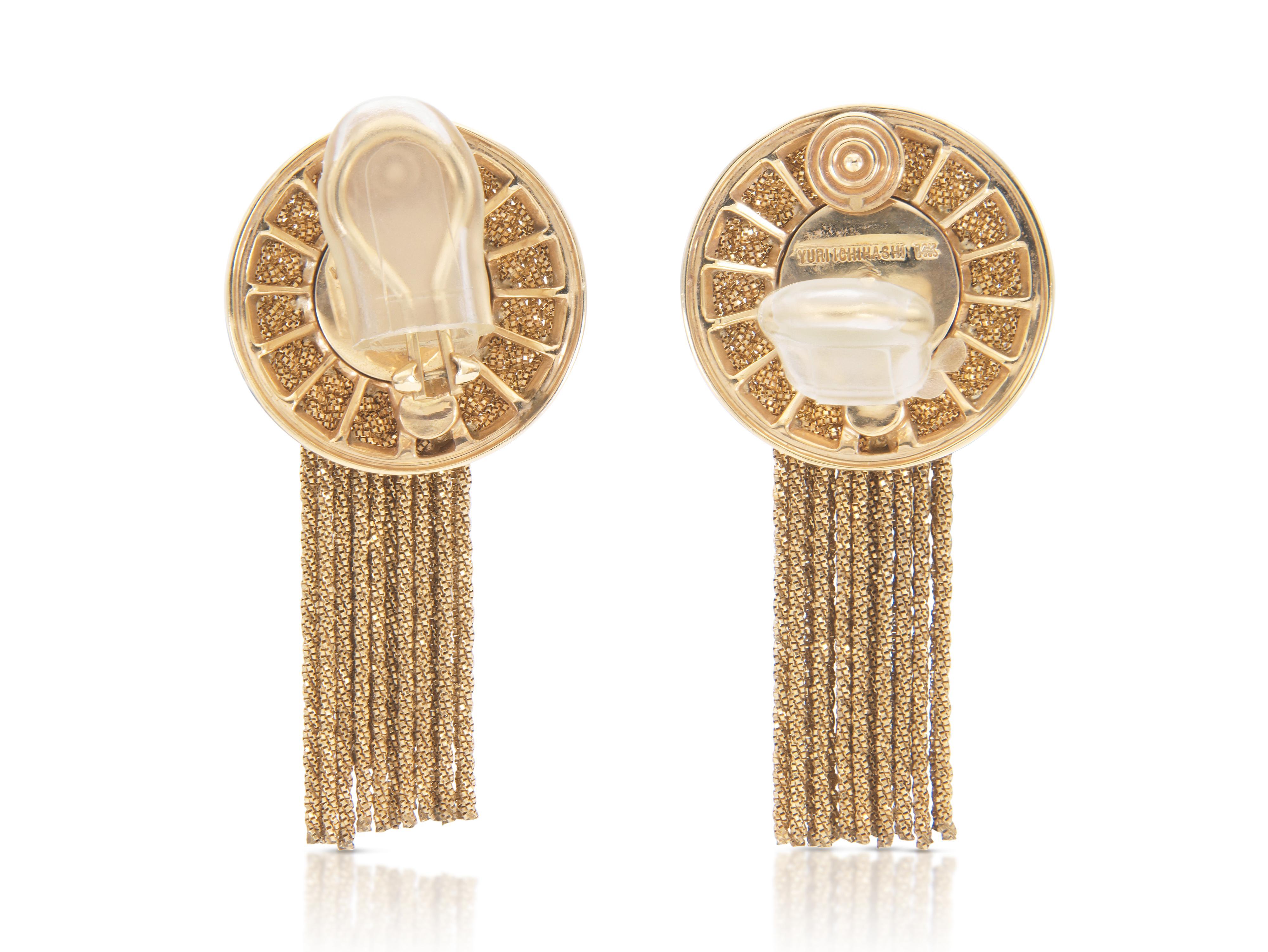 Women's Yuri Ichihashi Gold Tassel Earrings For Sale