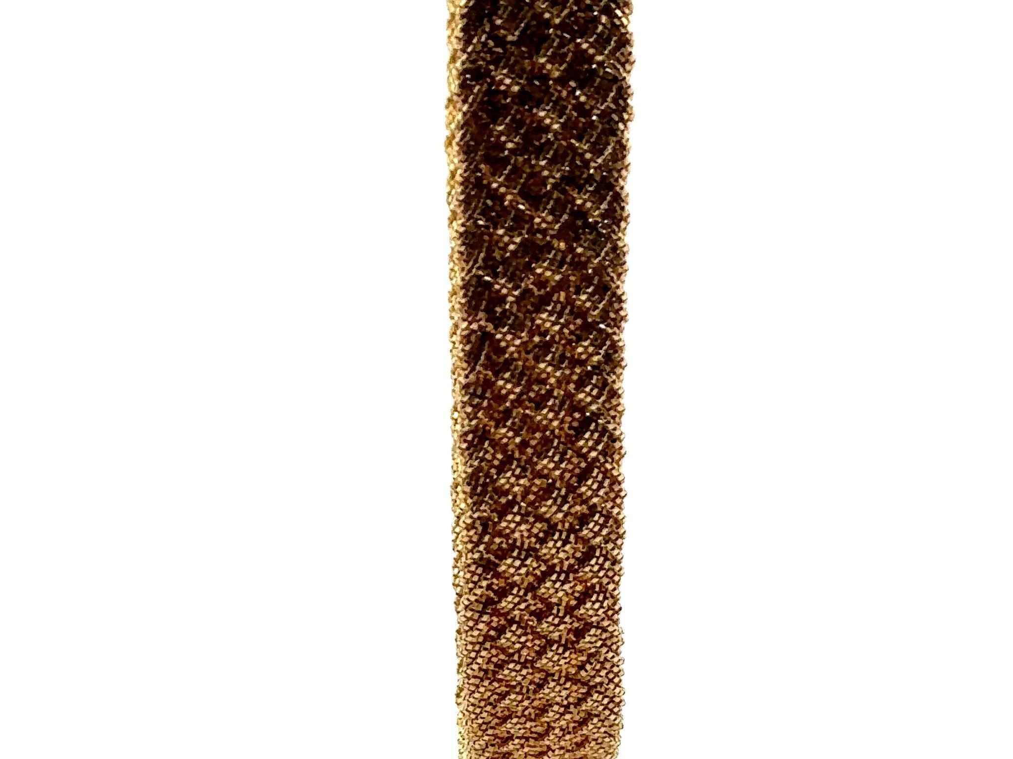Modern Yuri Ichihashi Micro Braided Choker Necklace Made in 18K Yellow Gold