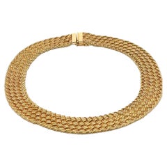 Yuri Ichihashi Micro Braided Choker Necklace Made in 18K Yellow Gold