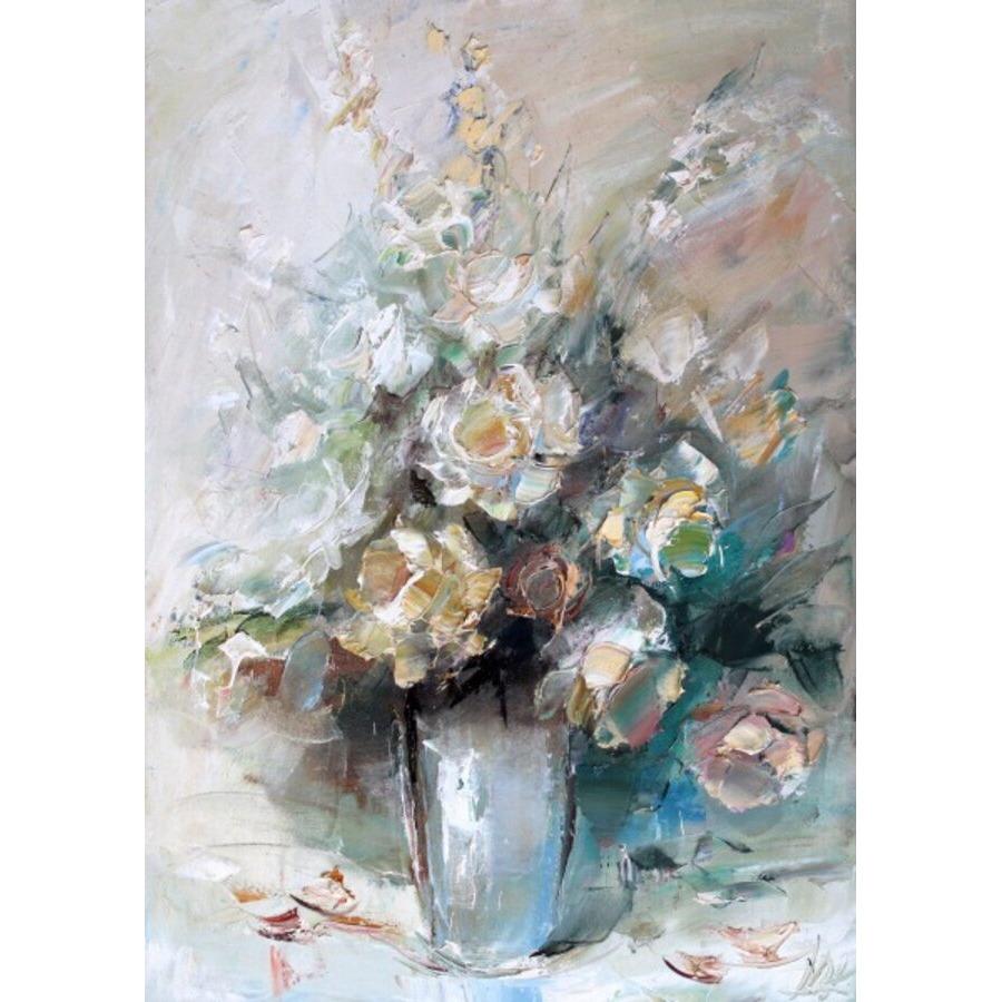 Yuri Kovachev Still-Life Painting – Rosen. Leinwand, Öl, 70x50 cm