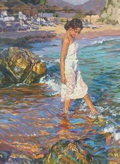 By The Edge of The Sea by Yuri Krotov Russian contemporary Artist