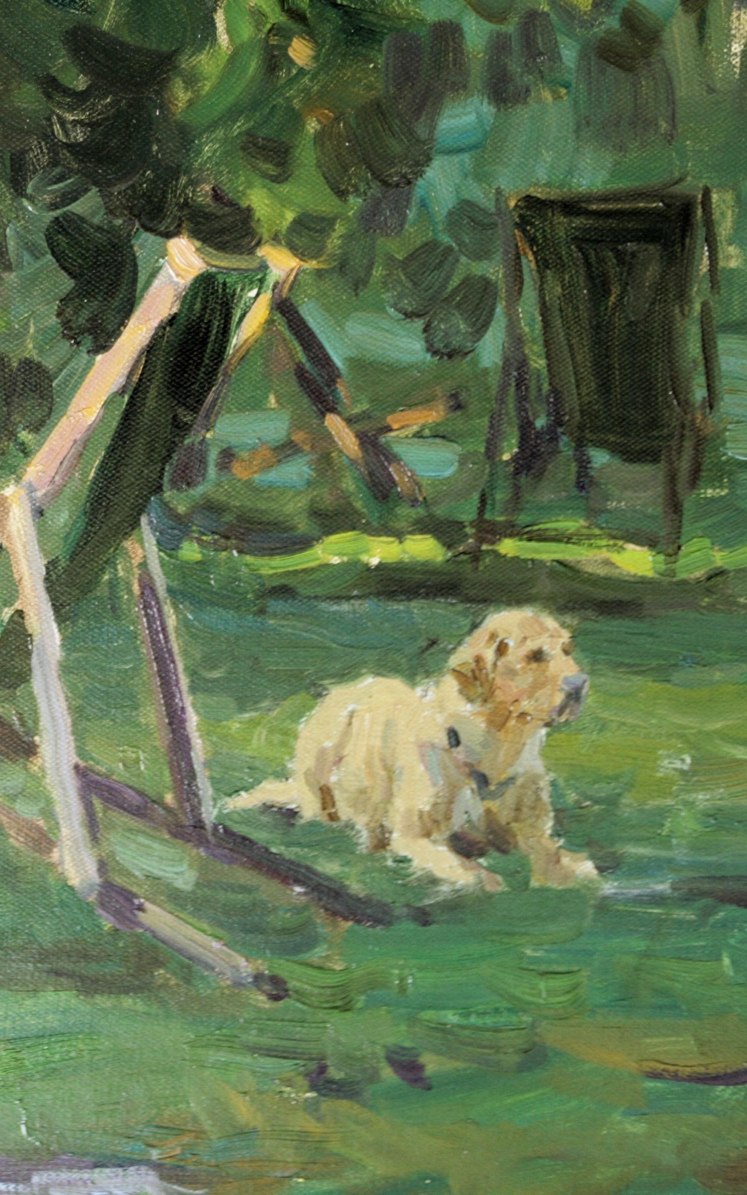 CONVERSACIÓN BAJO EL ÁRBOL ANCIANO..Yuri Krotov.artista ruso contemporáneo en venta 8