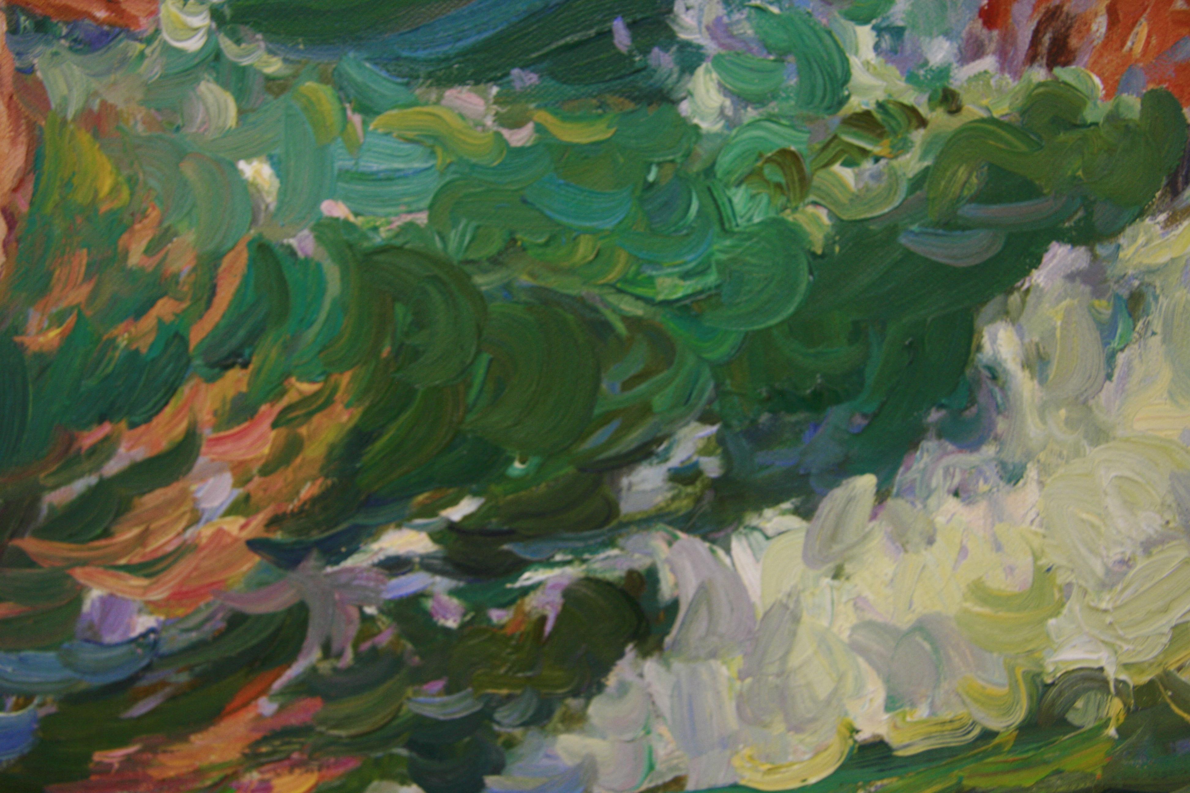 Peinture à l'huile impressionniste russe contemporaine « Jumping Waves » de Yury Krotov   en vente 9