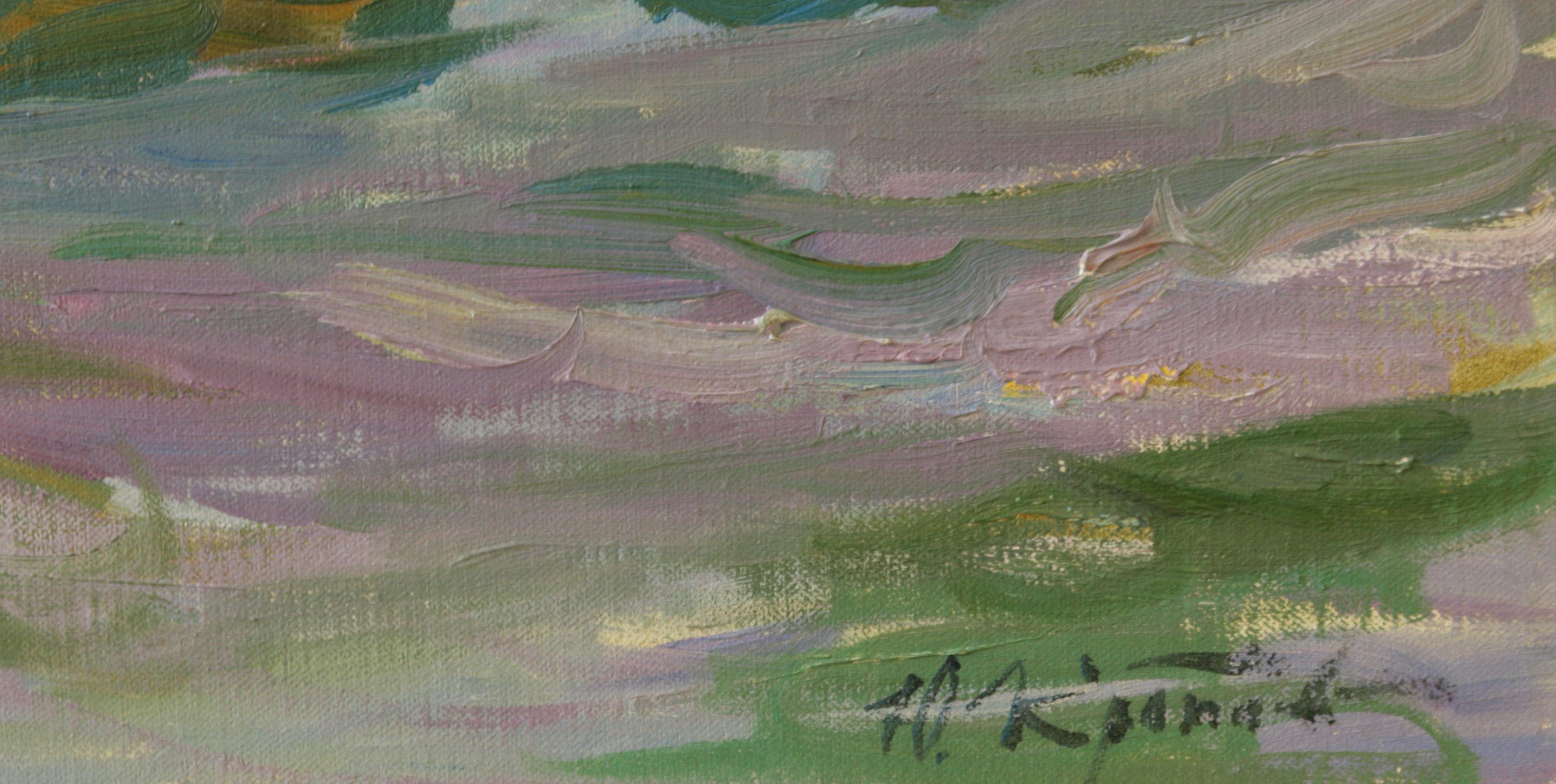 Peinture à l'huile impressionniste russe contemporaine « Jumping Waves » de Yury Krotov   en vente 11