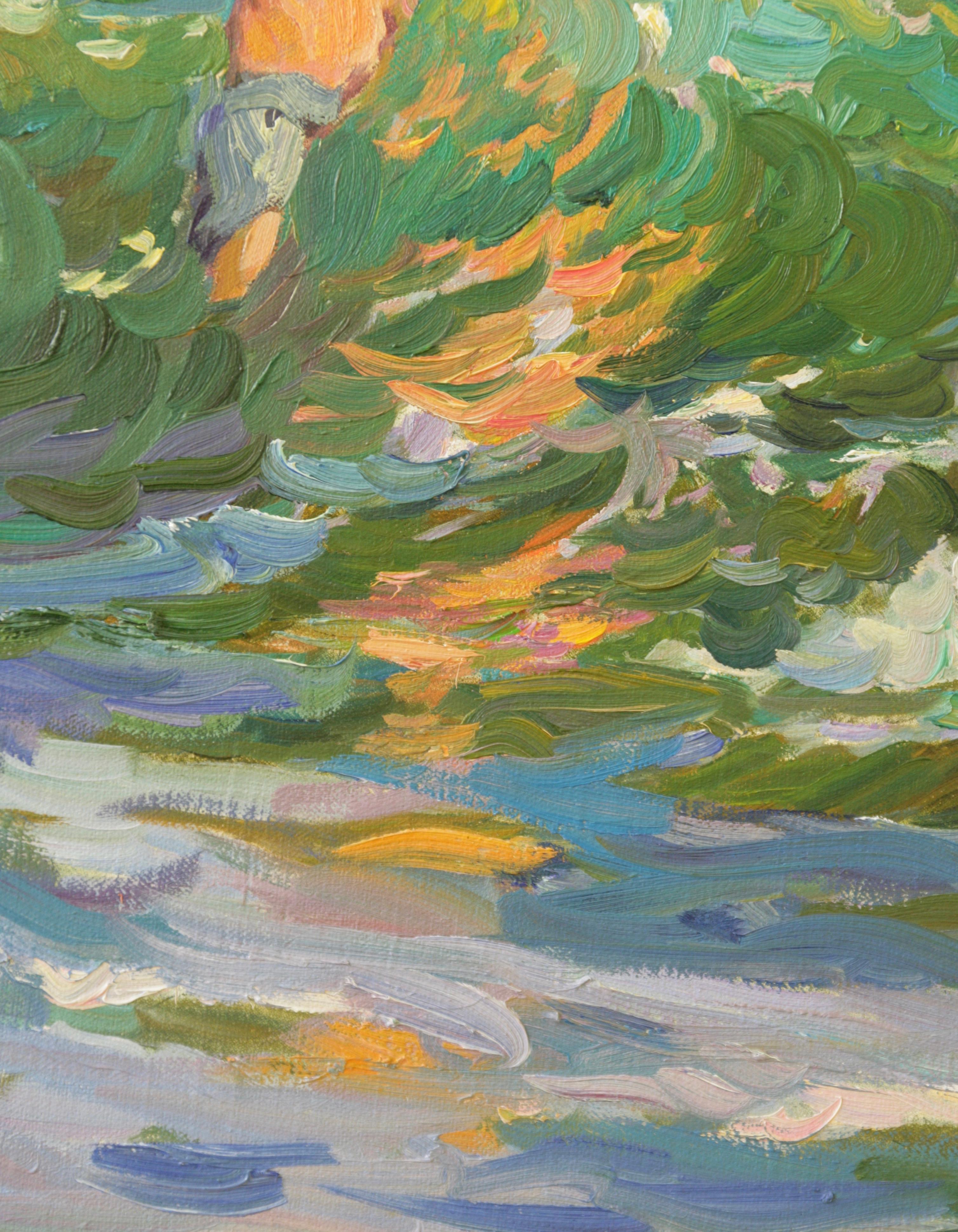 Peinture à l'huile impressionniste russe contemporaine « Jumping Waves » de Yury Krotov   en vente 2