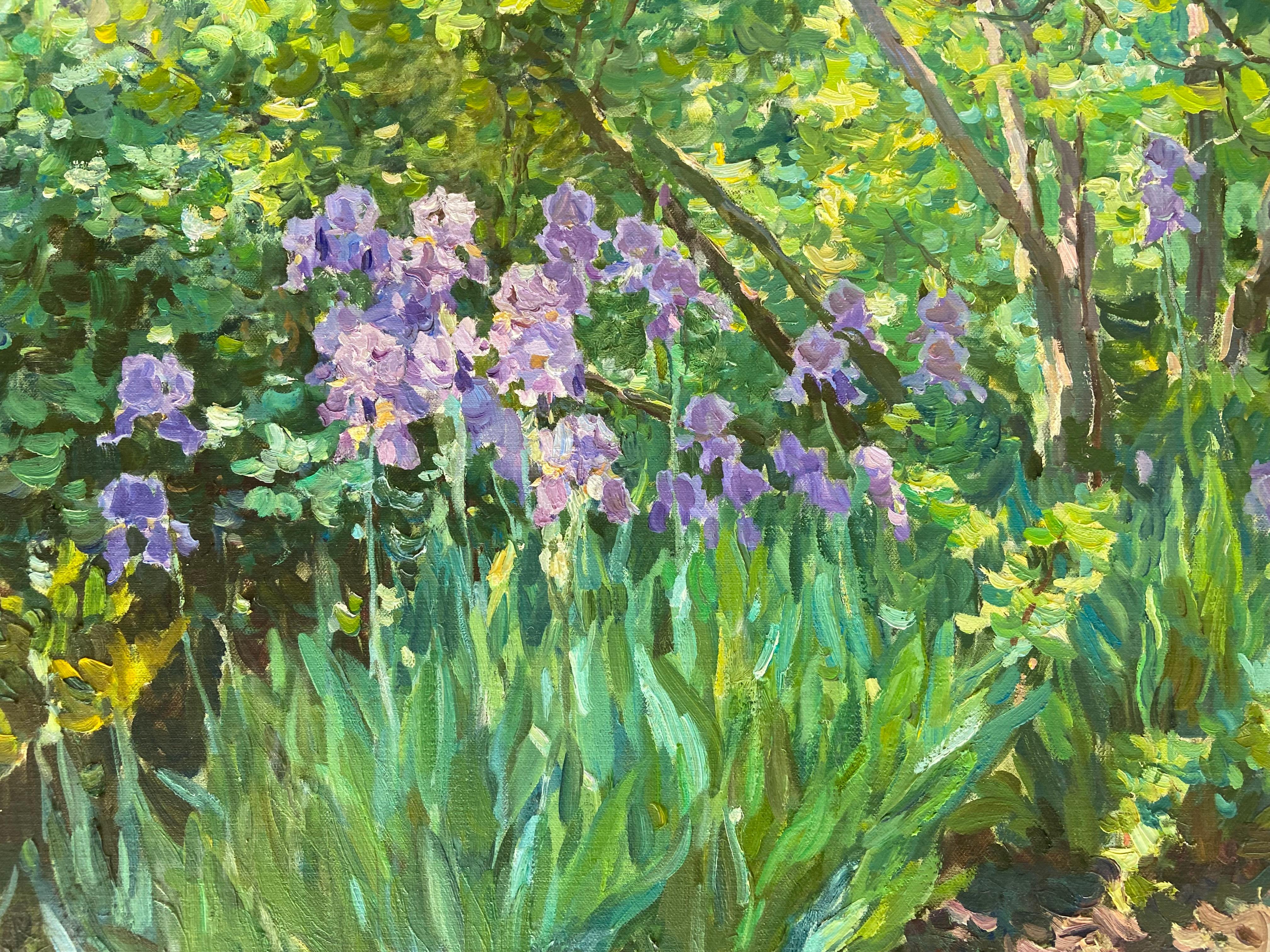 OPEN BOOK ON THE GARDEN BENCH...Yuri Krotov.contemporary Russian artist For Sale 12