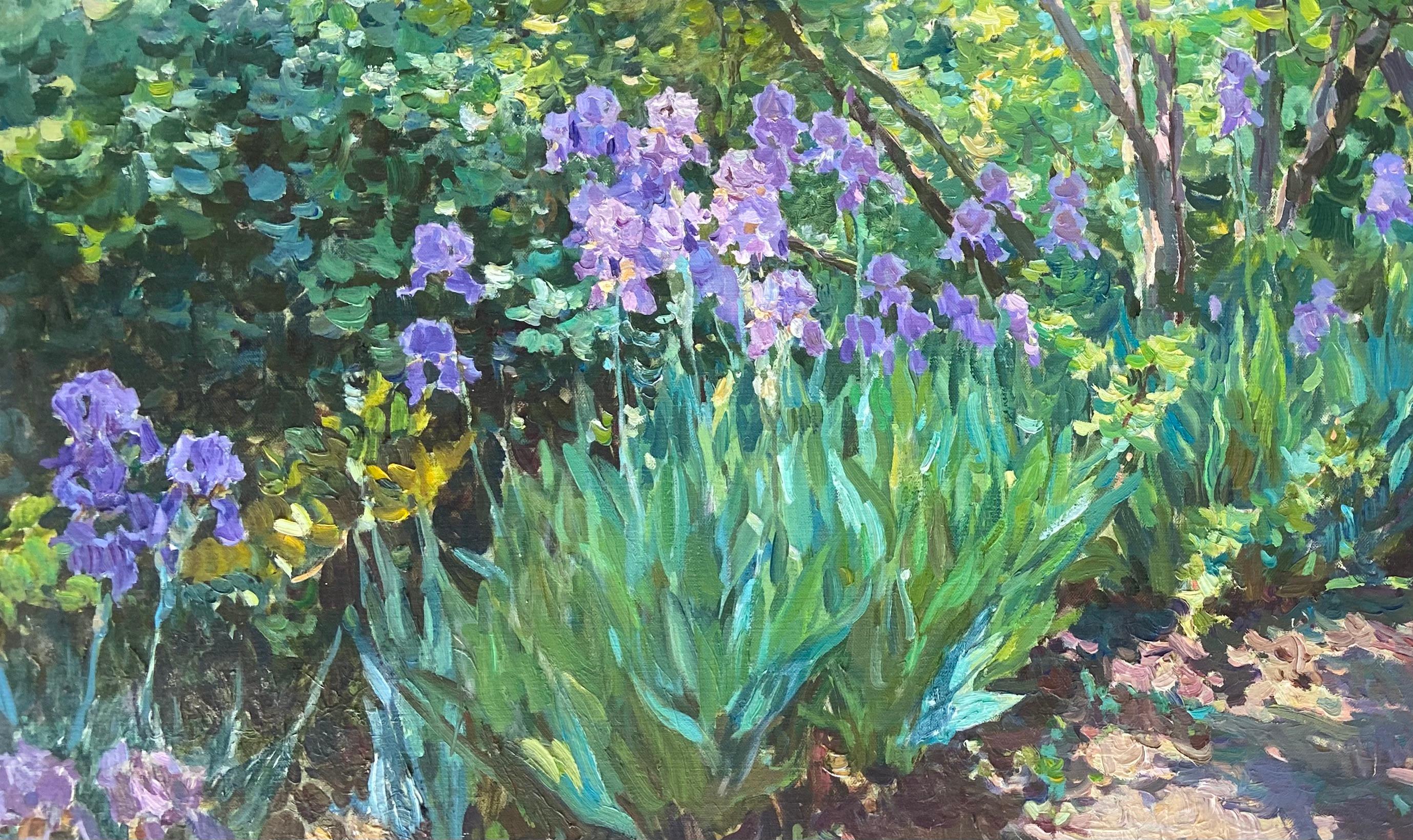 OPEN BOOK ON THE GARDEN BENCH...Yuri Krotov.contemporary Russian artist For Sale 13