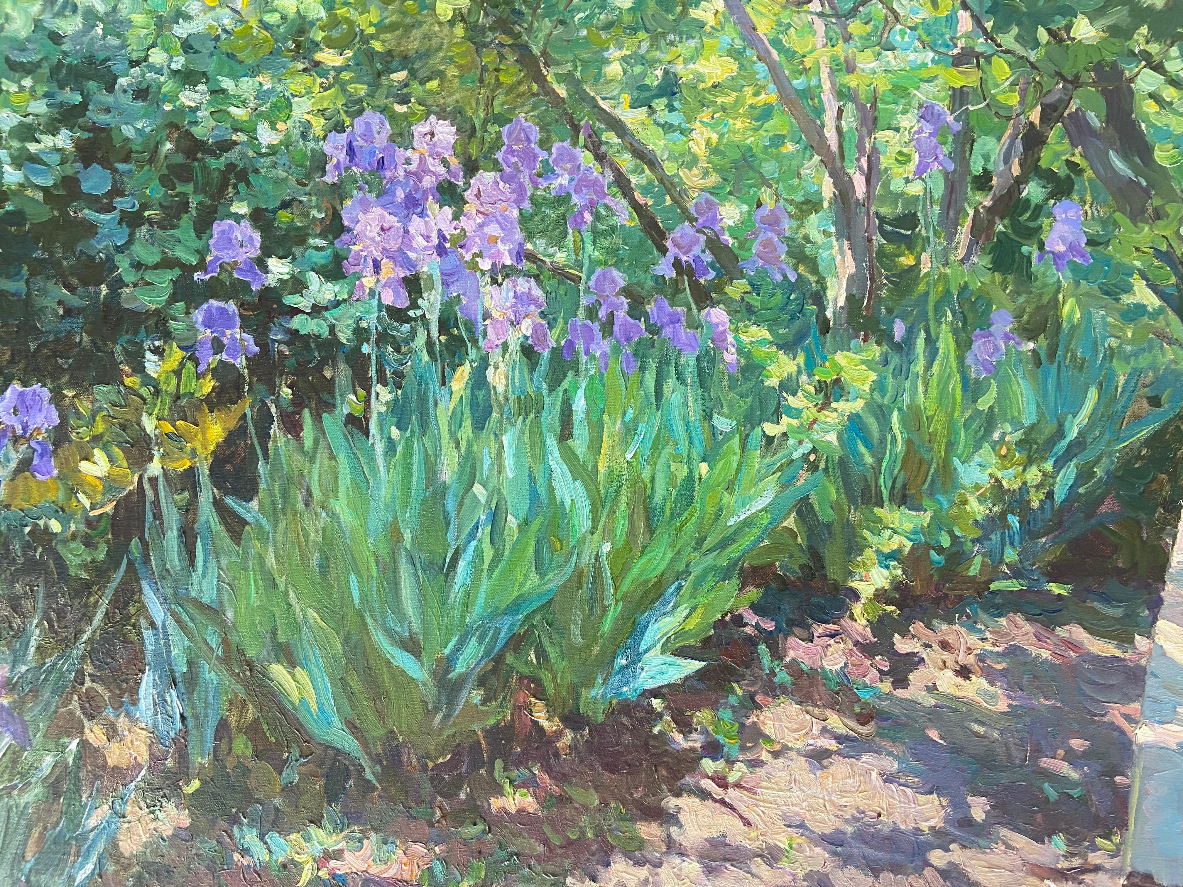 OPEN BOOK ON THE GARDEN BENCH...Yuri Krotov.contemporary Russian artist For Sale 4