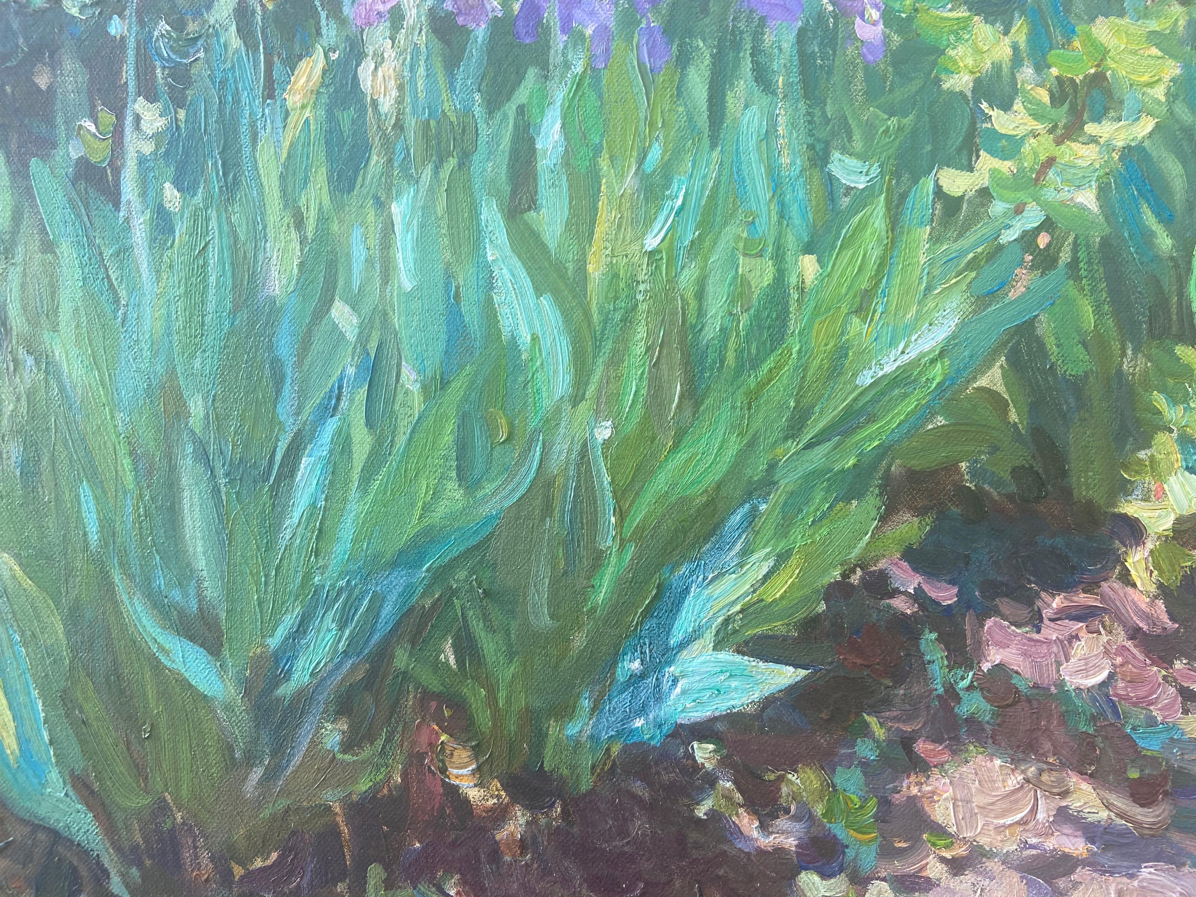 OPEN BOOK ON THE GARDEN BENCH...Yuri Krotov.contemporary Russian artist For Sale 7