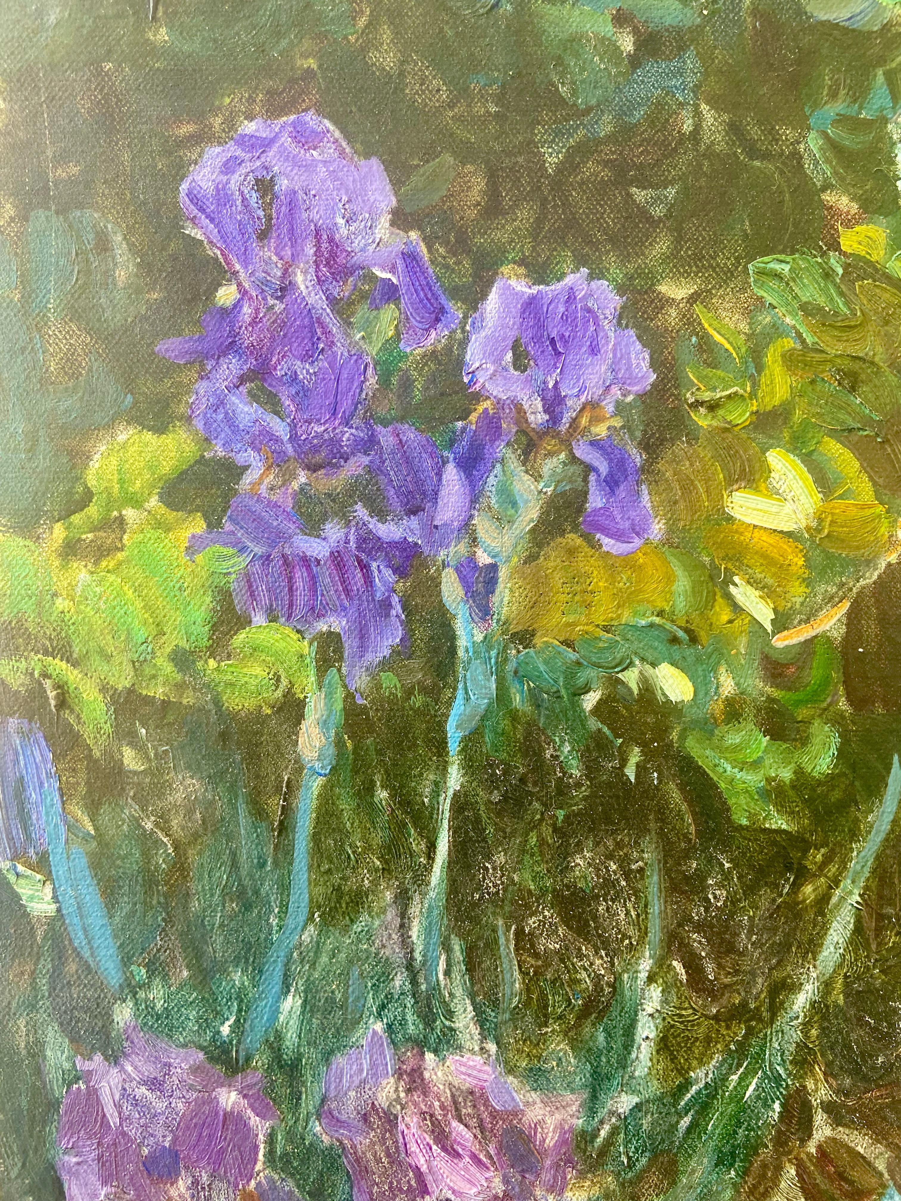 OPEN BOOK ON THE GARDEN BENCH...Yuri Krotov.contemporary Russian artist For Sale 8
