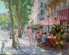 Paris in Spring - Oil Paint, Portrait Painting, Impressionist, 21st Century