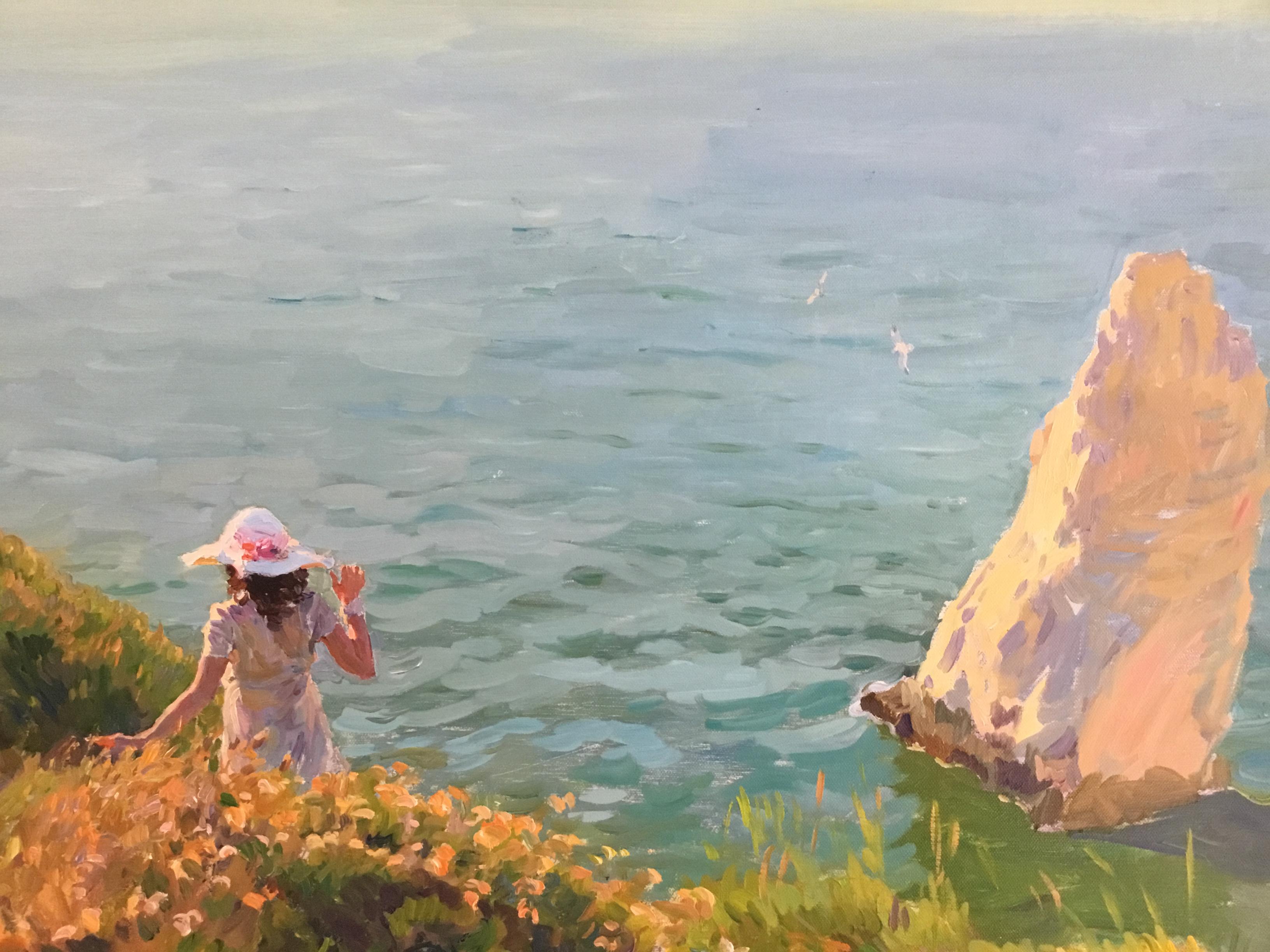 PORT GOULPHAR BELLE.IIE BRITTANY.Yuri Krotov 1964 . zeitgenössischer russischer Künstler im Angebot 2