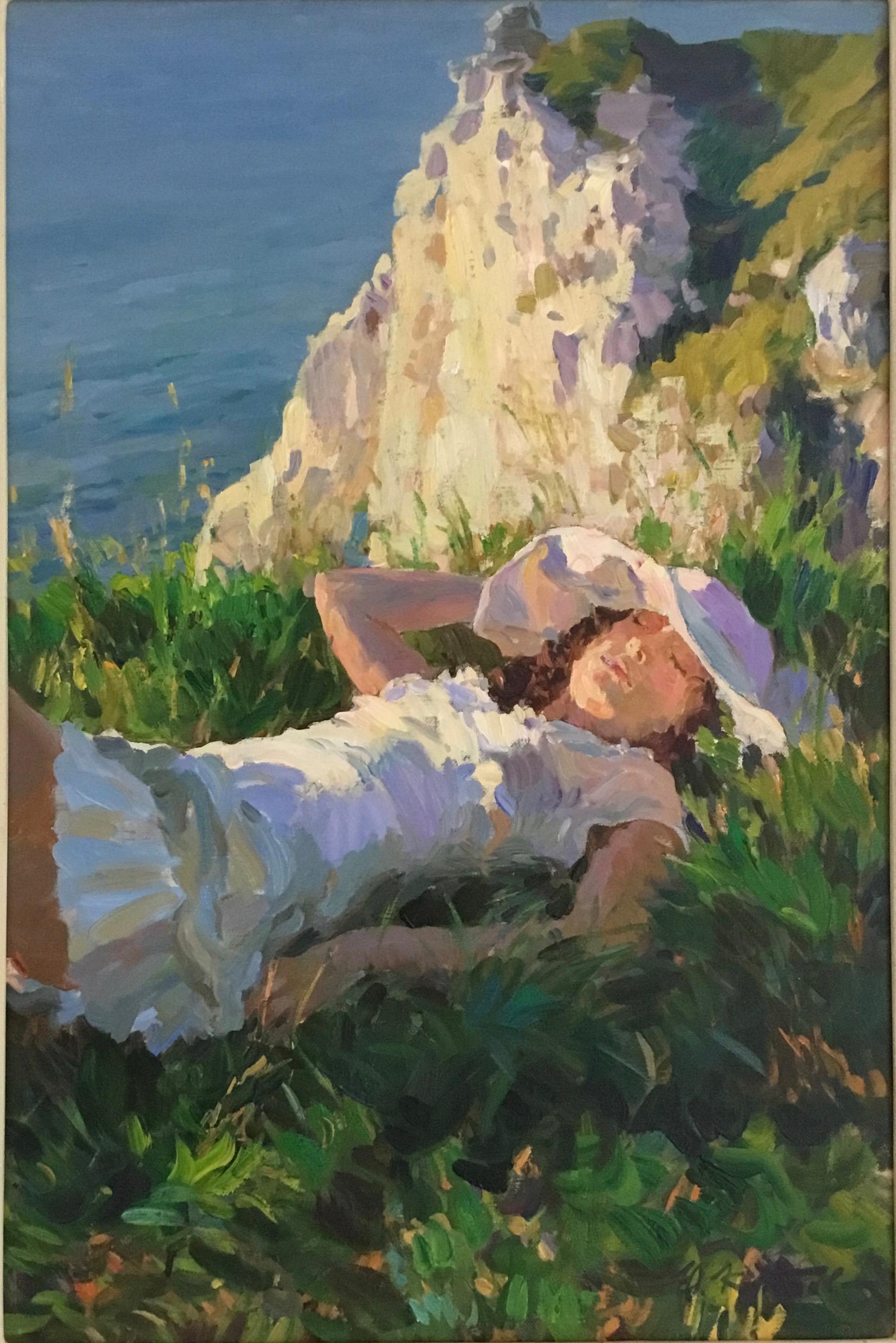 RESTING..PORT GOULPHAR BELLE IIE BRITTANY FRANCE..Yuri Krotov contemporary For Sale 1