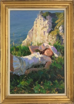 RESTING..PORT GOULPHAR BELLE IIE BRITTANY FRANCE..Yuri Krotov contemporary