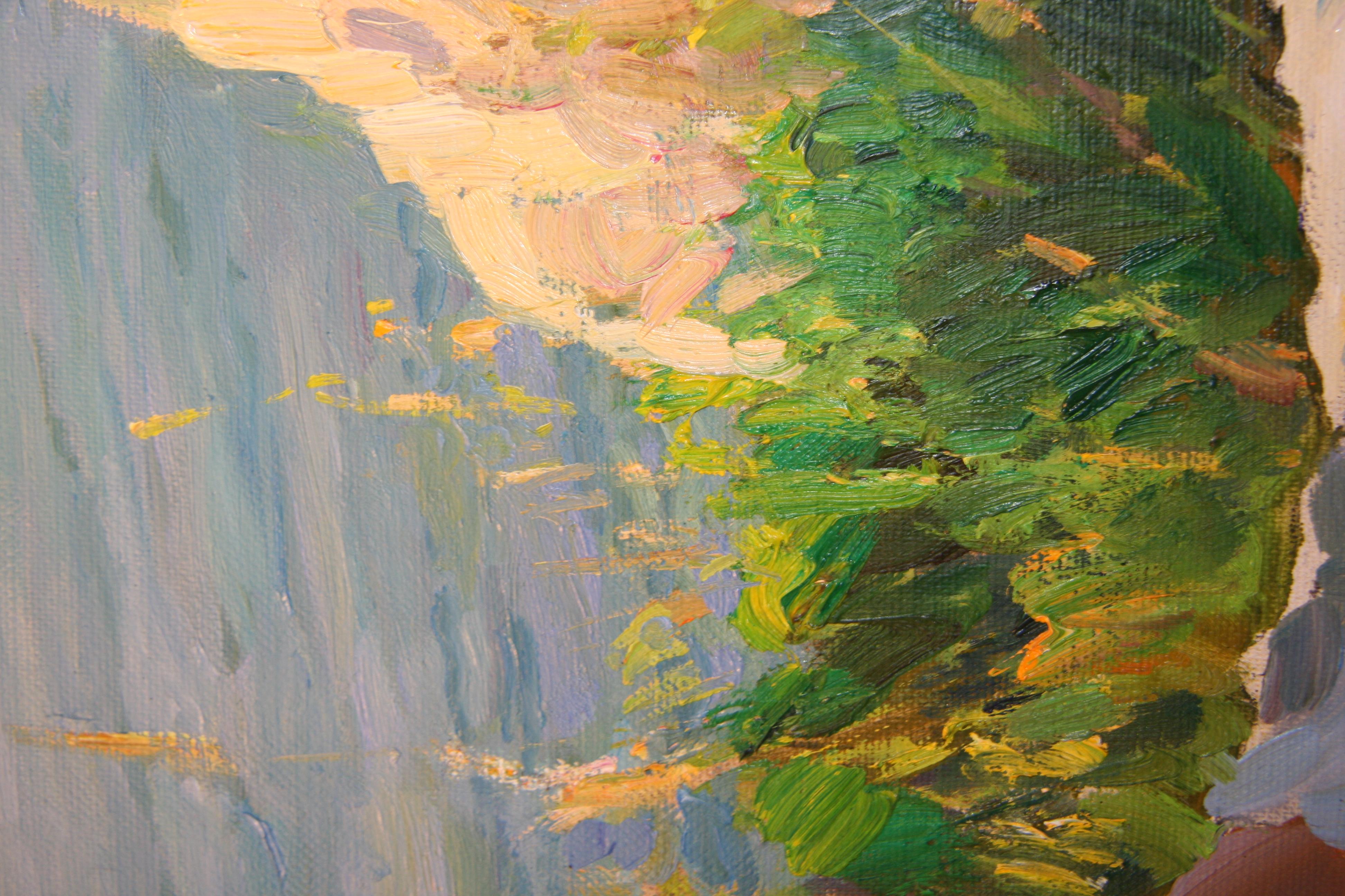 SLEEPING PORT GOULPHAR BELLE IIE BRITTANY FRANCE..Yuri Krotov Contemporary en vente 10