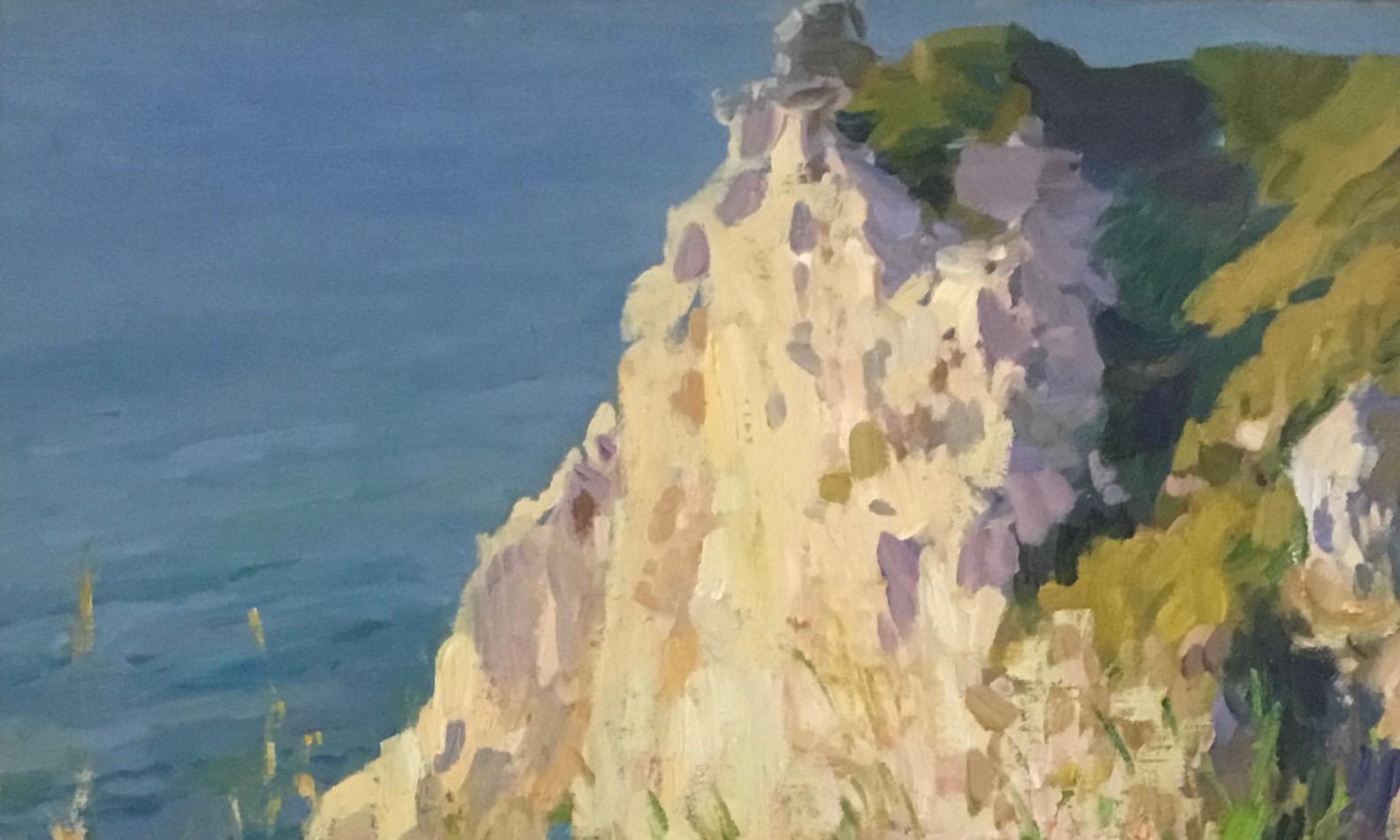 SLEEPING PORT GOULPHAR BELLE IIE BRITTANY FRANCE..Yuri Krotov Contemporary en vente 4