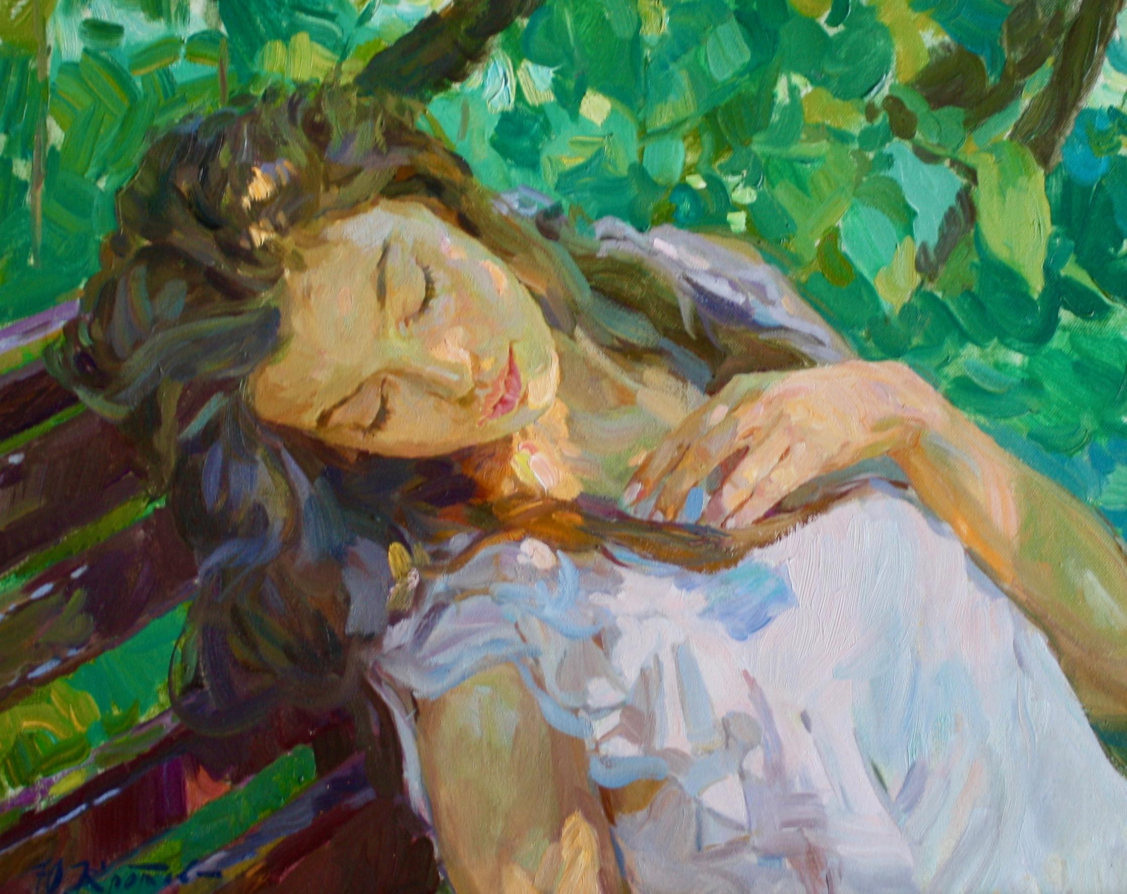 Durmiendo , , Yuri Krotov artista contemporáneo ruso impresionista en venta 1