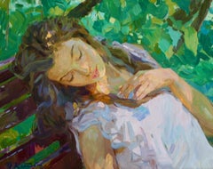 Yuri Krotov - Sleeping , , Yuri Krotov contemporary Russian artist impressionist Sleeping , , Yuri Krotov contemporary Russian artist impressionist