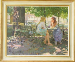 THE CONVERSATION LUXEMBOURG GARDENS PARIS, YURI KROTOV CONTEMPORARY RUSSIAN  ART