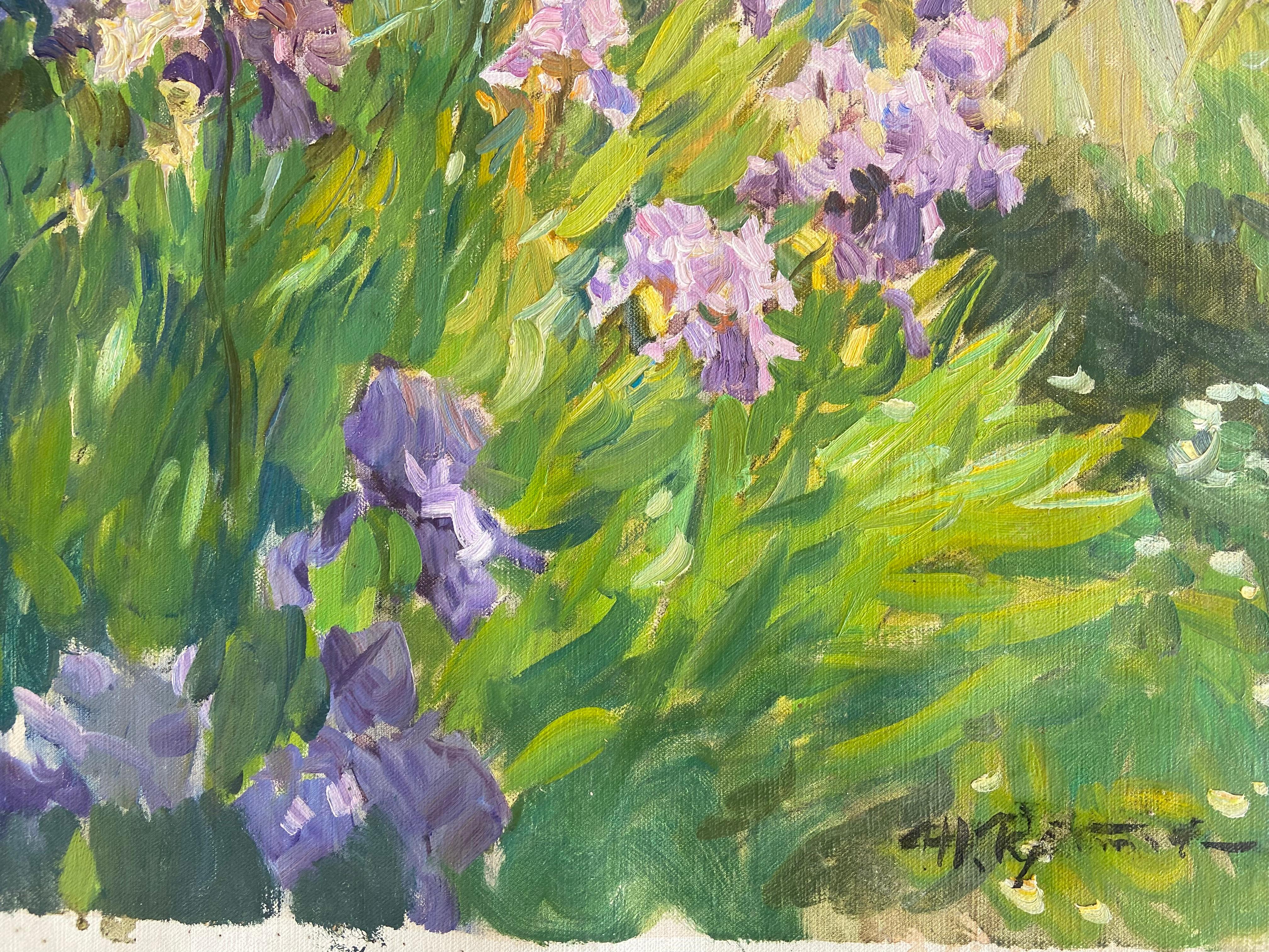 THE GARDEN TABLE AFTERNOON TEA YURI KROTOV artiste russe contemporain en vente 5