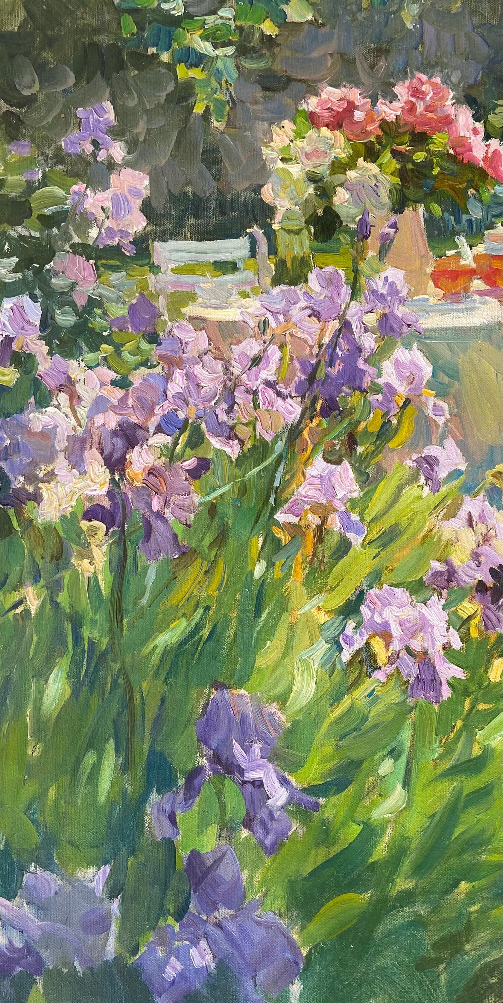 THE GARDEN TABLE AFTERNOON TEA YURI KROTOV artiste russe contemporain en vente 8