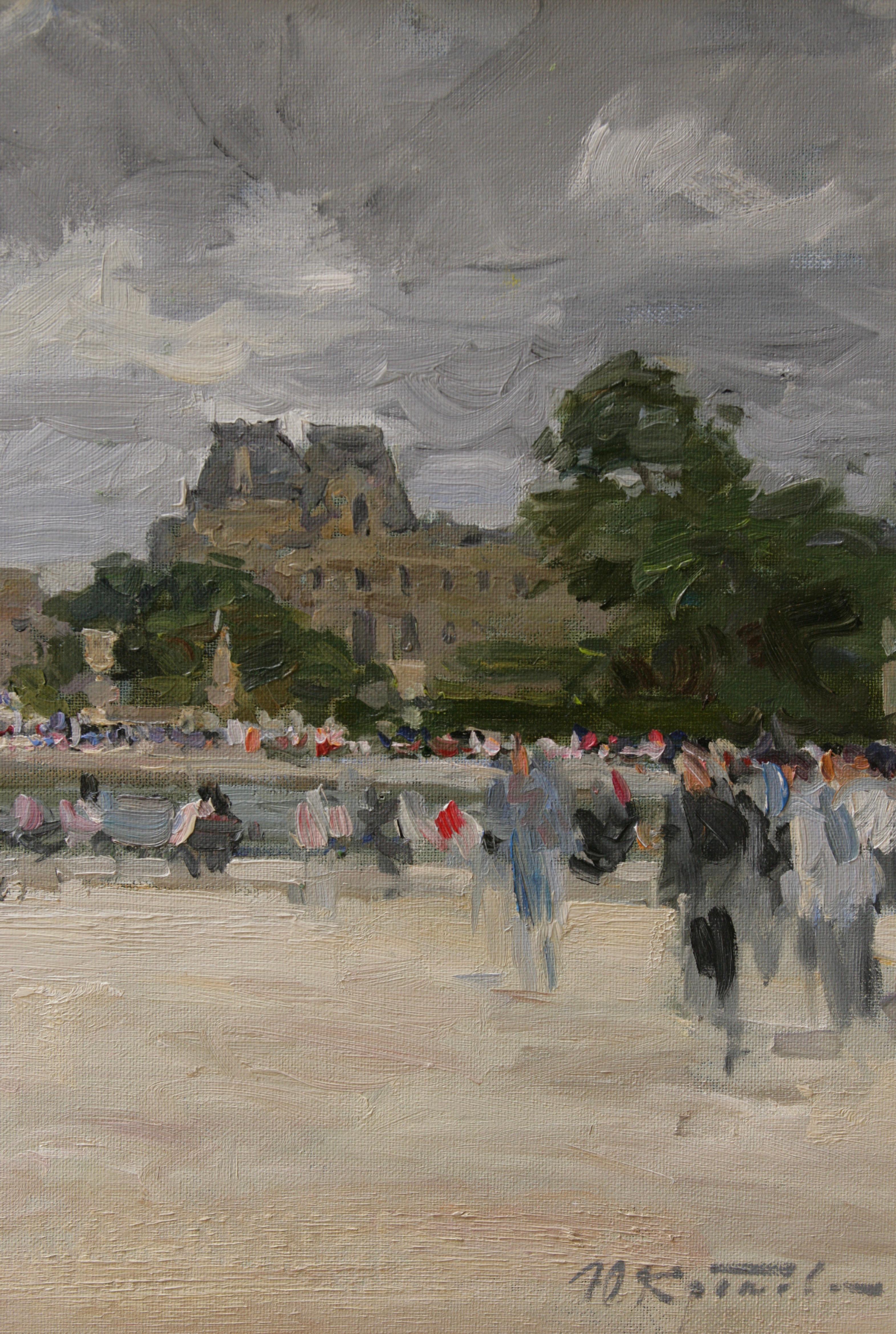 THE ROUND POND TUILLERRIES PARIS. YURI KROTOV  CONTEMPORARY RUSSIAN ARTIST For Sale 5