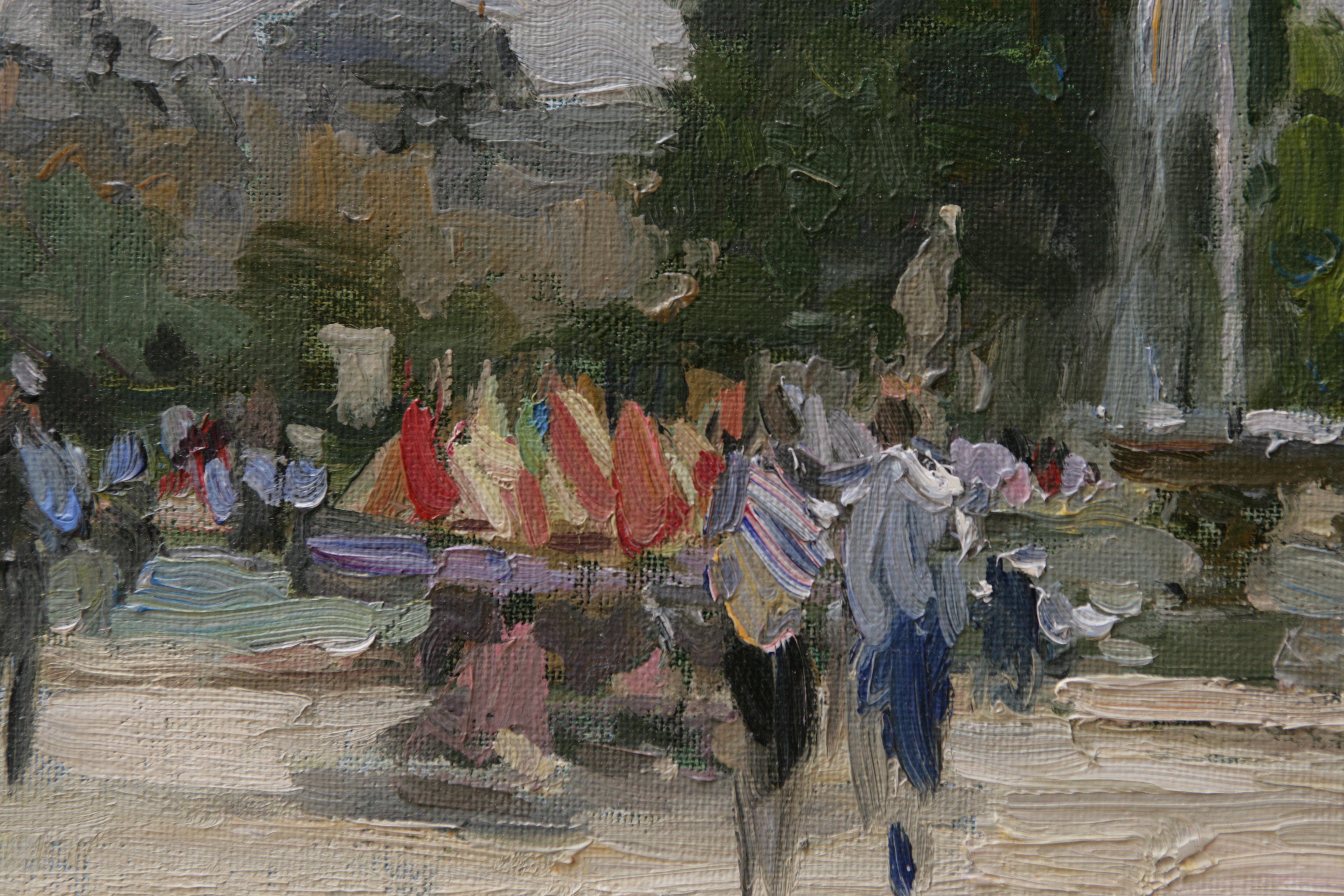 THE ROUND POND TUILLERRIES PARIS. YURI KROTOV  L'ARTISTE RUSSIAN CONTEMPORAIN en vente 6