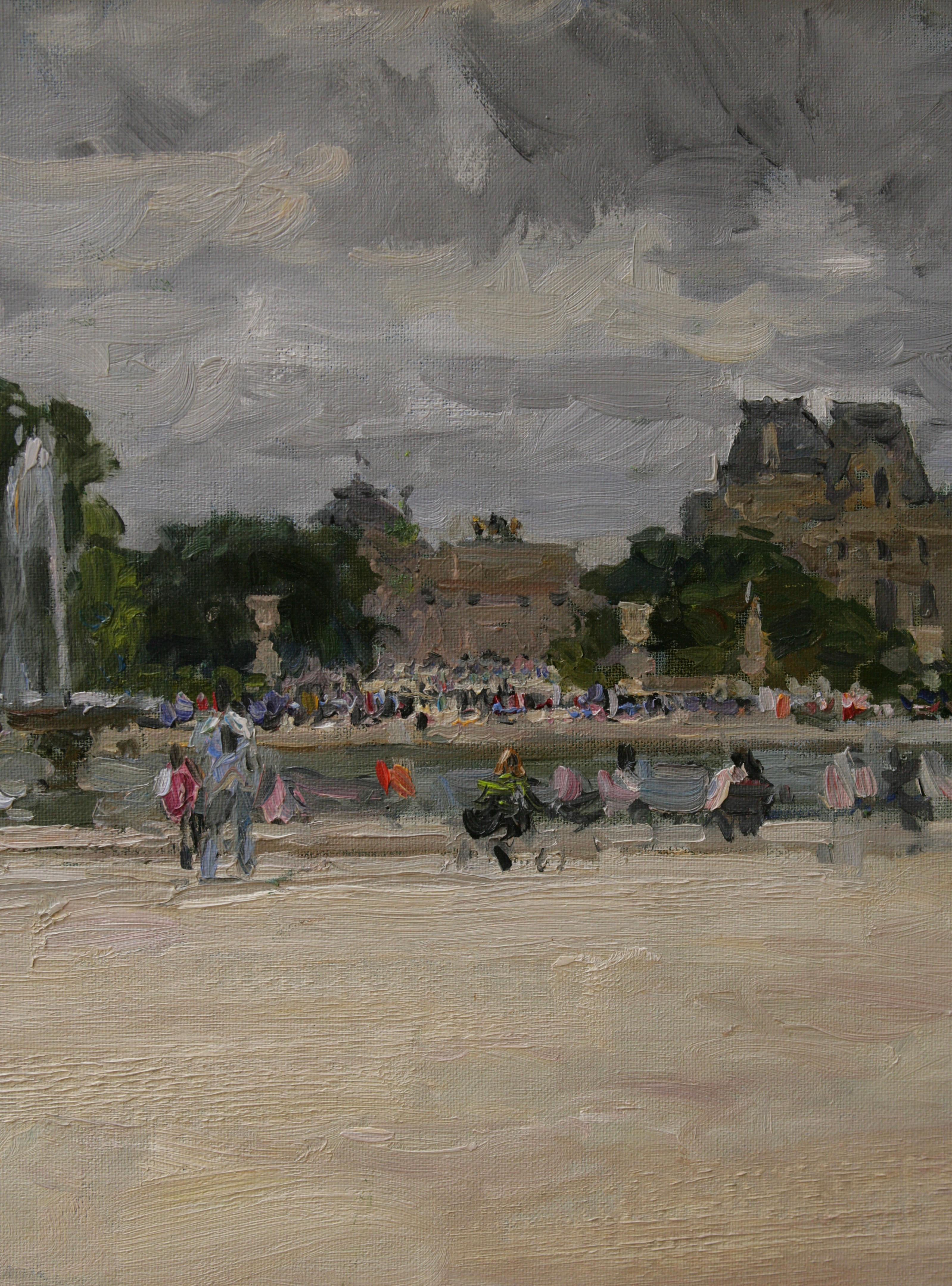 THE ROUND POND TUILLERRIES PARIS. YURI KROTOV  L'ARTISTE RUSSIAN CONTEMPORAIN en vente 8