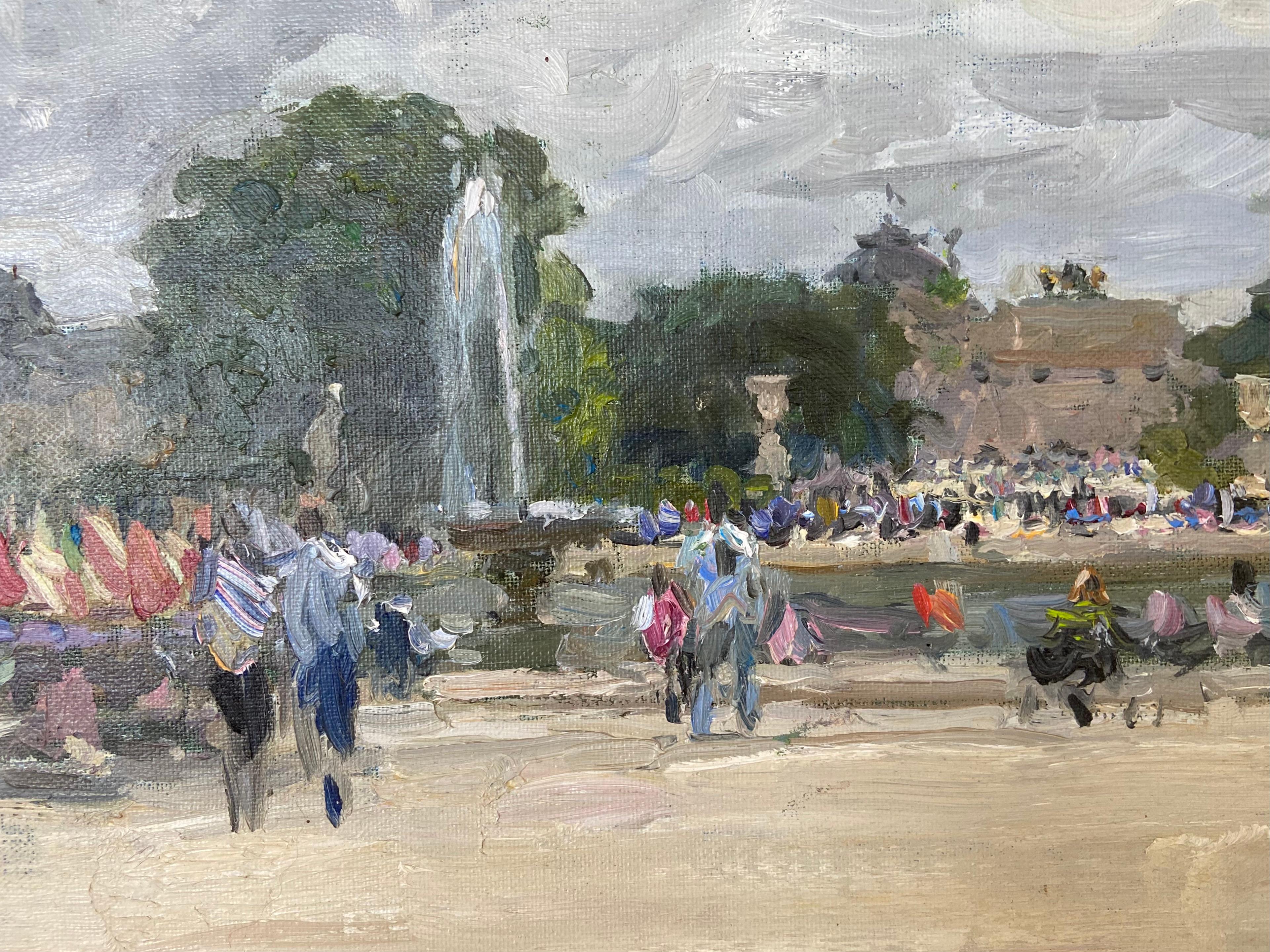 THE ROUND POND TUILLERRIES PARIS. YURI KROTOV  CONTEMPORARY RUSSIAN ARTIST For Sale 13