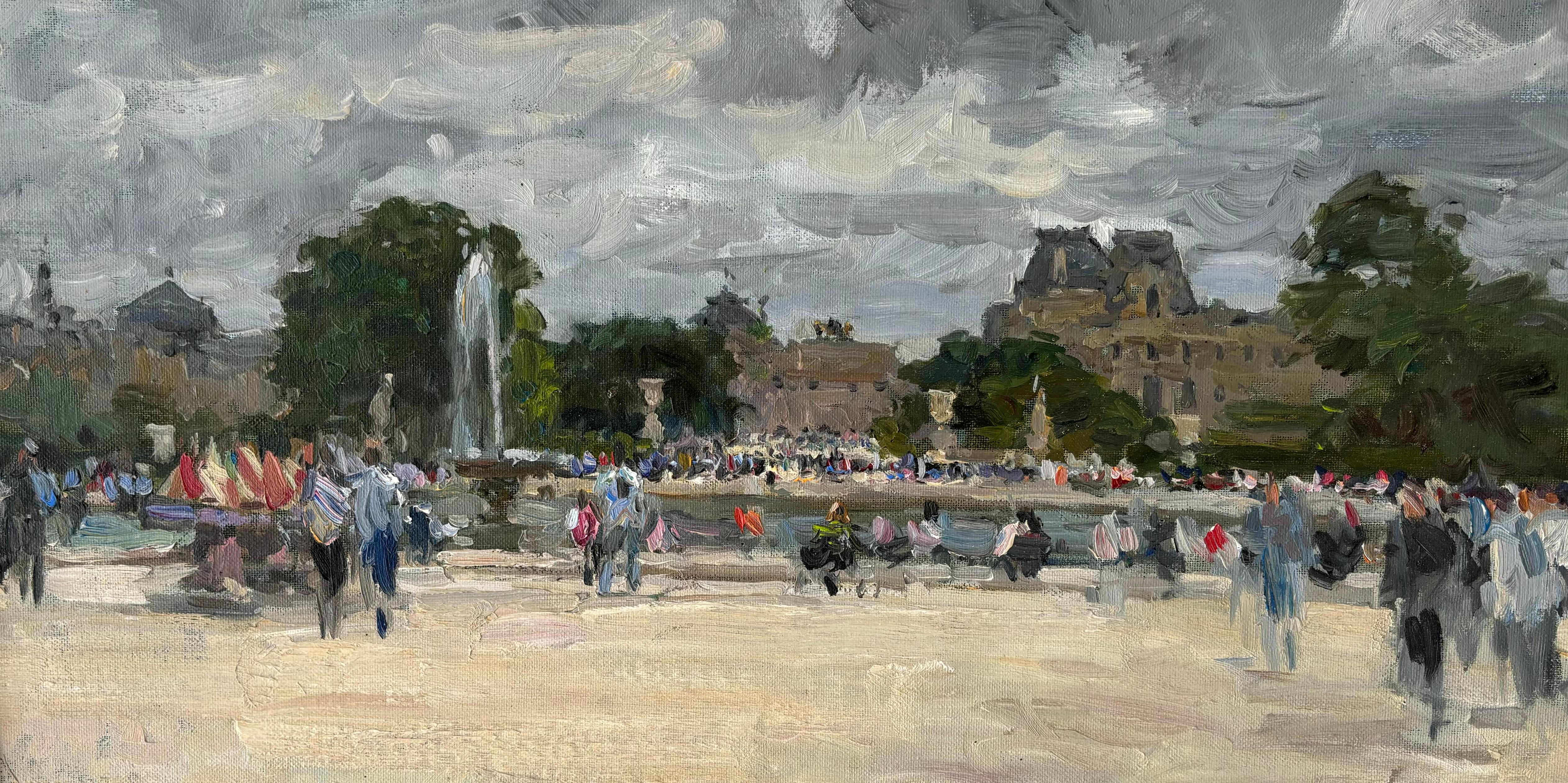 THE ROUND POND TUILLERRIES PARIS. YURI KROTOV  CONTEMPORARY RUSSIAN ARTIST For Sale 15