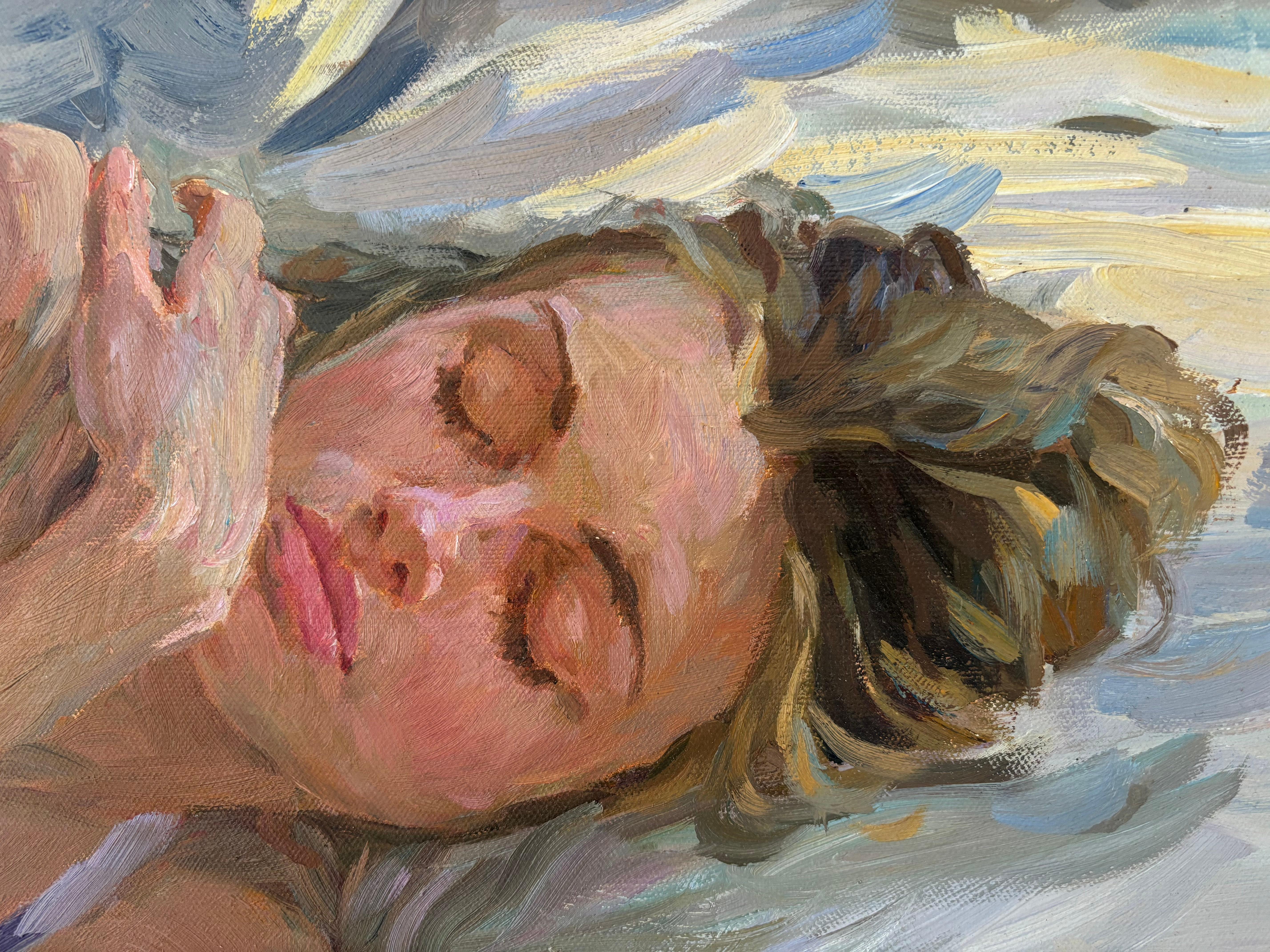 DIE SIESTA.     Yuri Krotov RUSSISCHER zeitgenössischer Künstler im Angebot 9