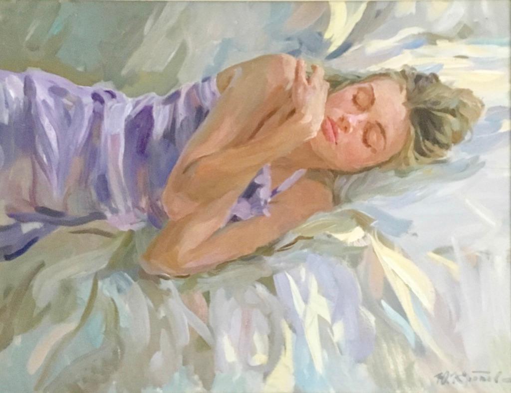 DIE SIESTA.     Yuri Krotov RUSSISCHER zeitgenössischer Künstler im Angebot 1