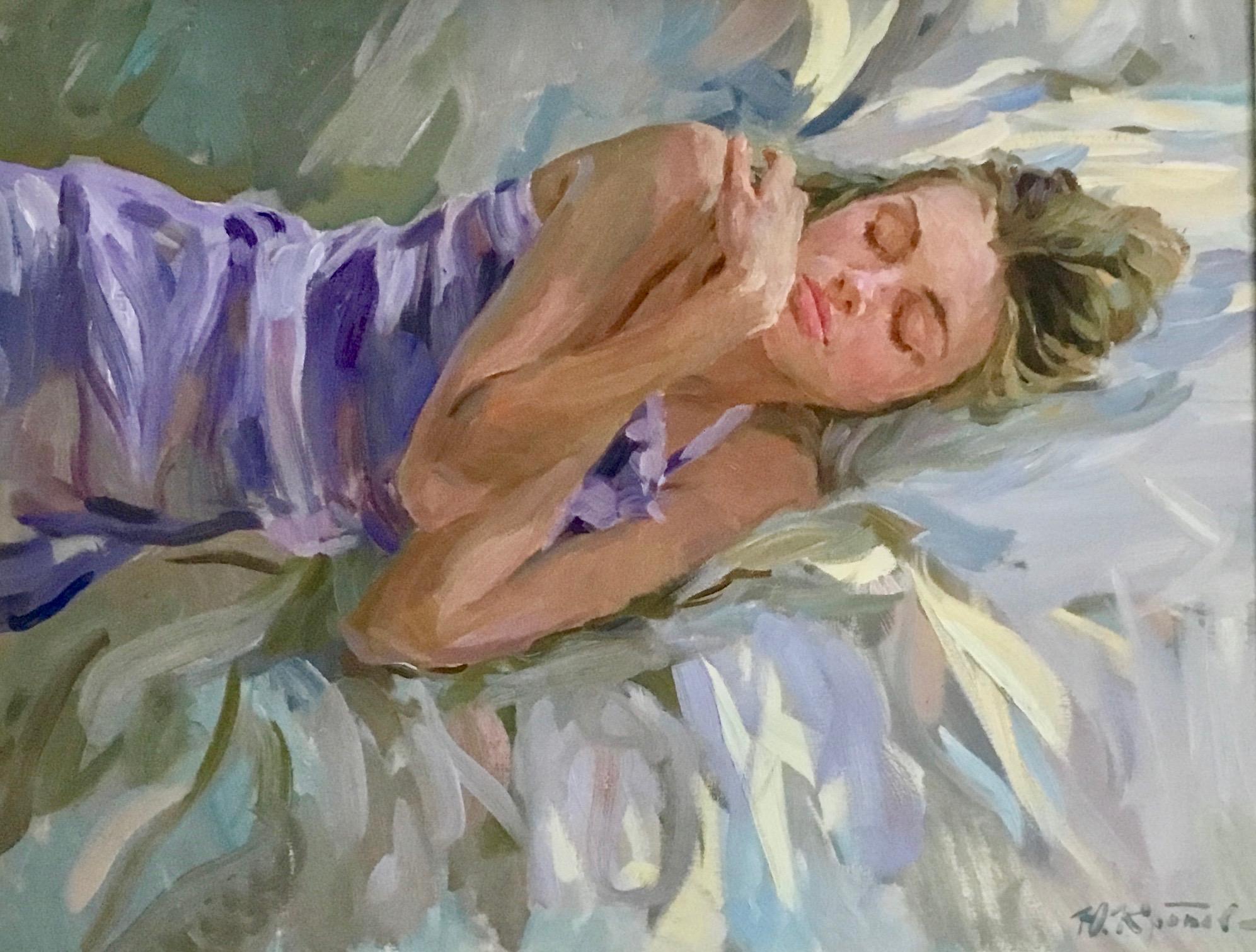 DIE SIESTA.     Yuri Krotov RUSSISCHER zeitgenössischer Künstler im Angebot 3