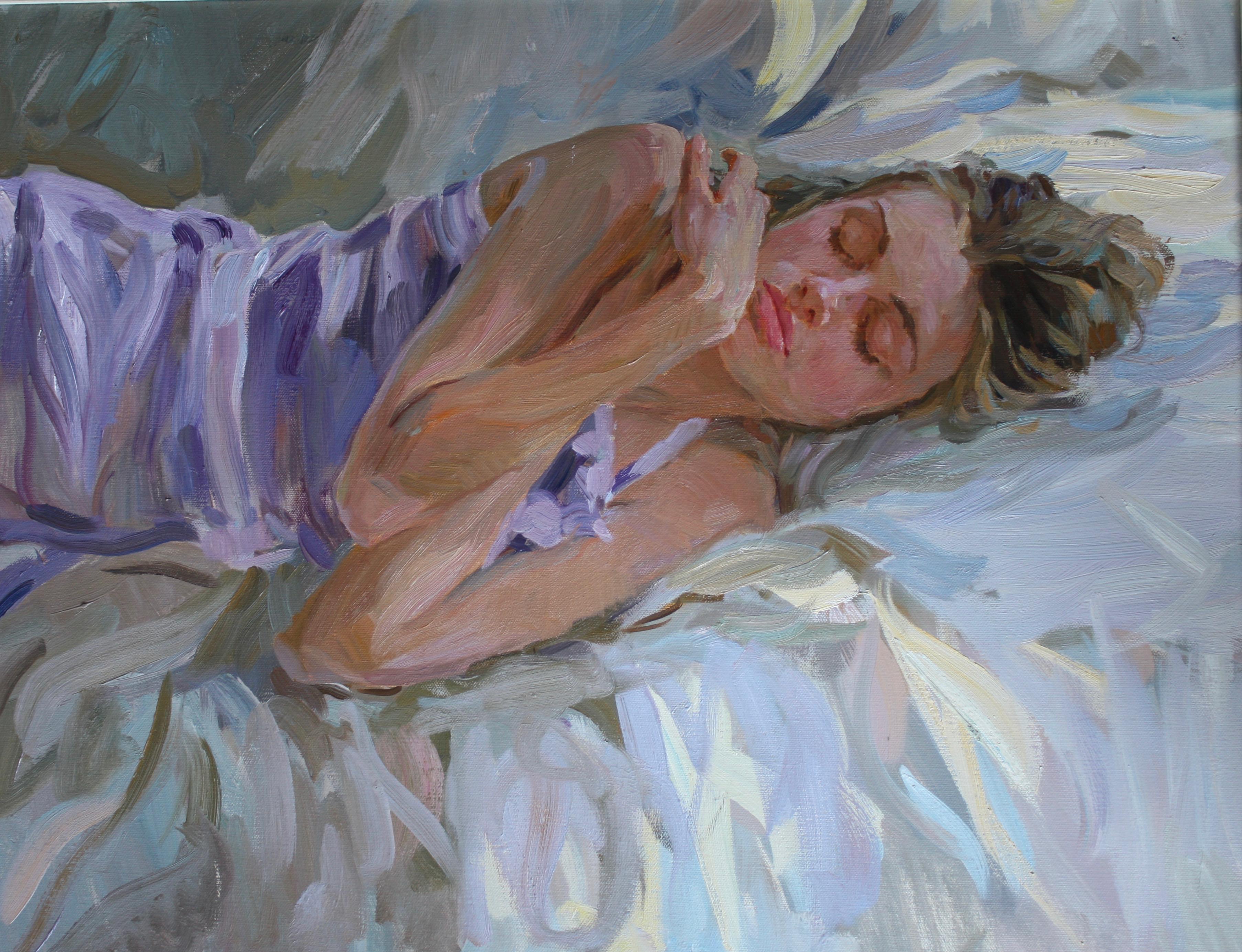 DIE SIESTA.     Yuri Krotov RUSSISCHER zeitgenössischer Künstler im Angebot 5