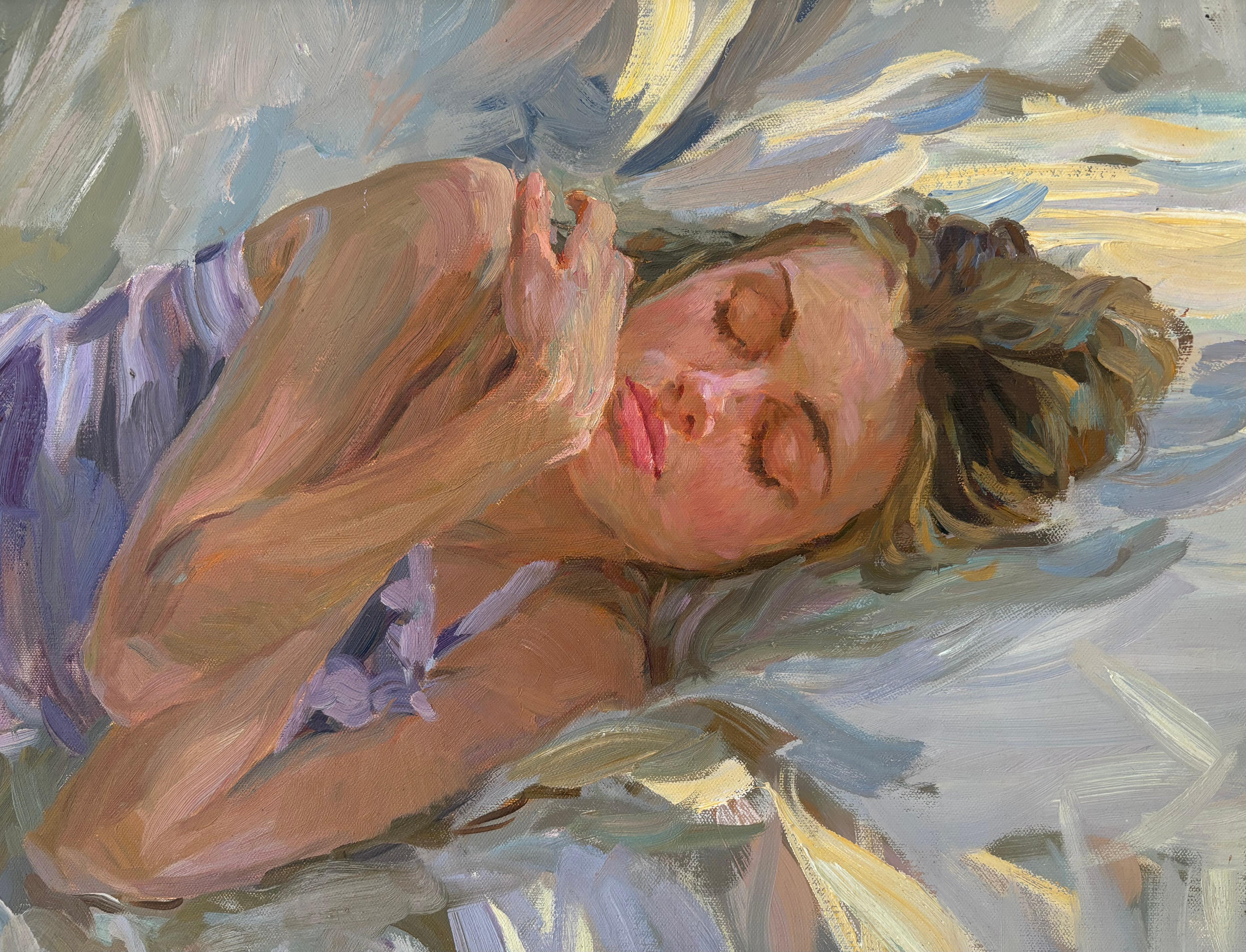 DIE SIESTA.     Yuri Krotov RUSSISCHER zeitgenössischer Künstler im Angebot 6