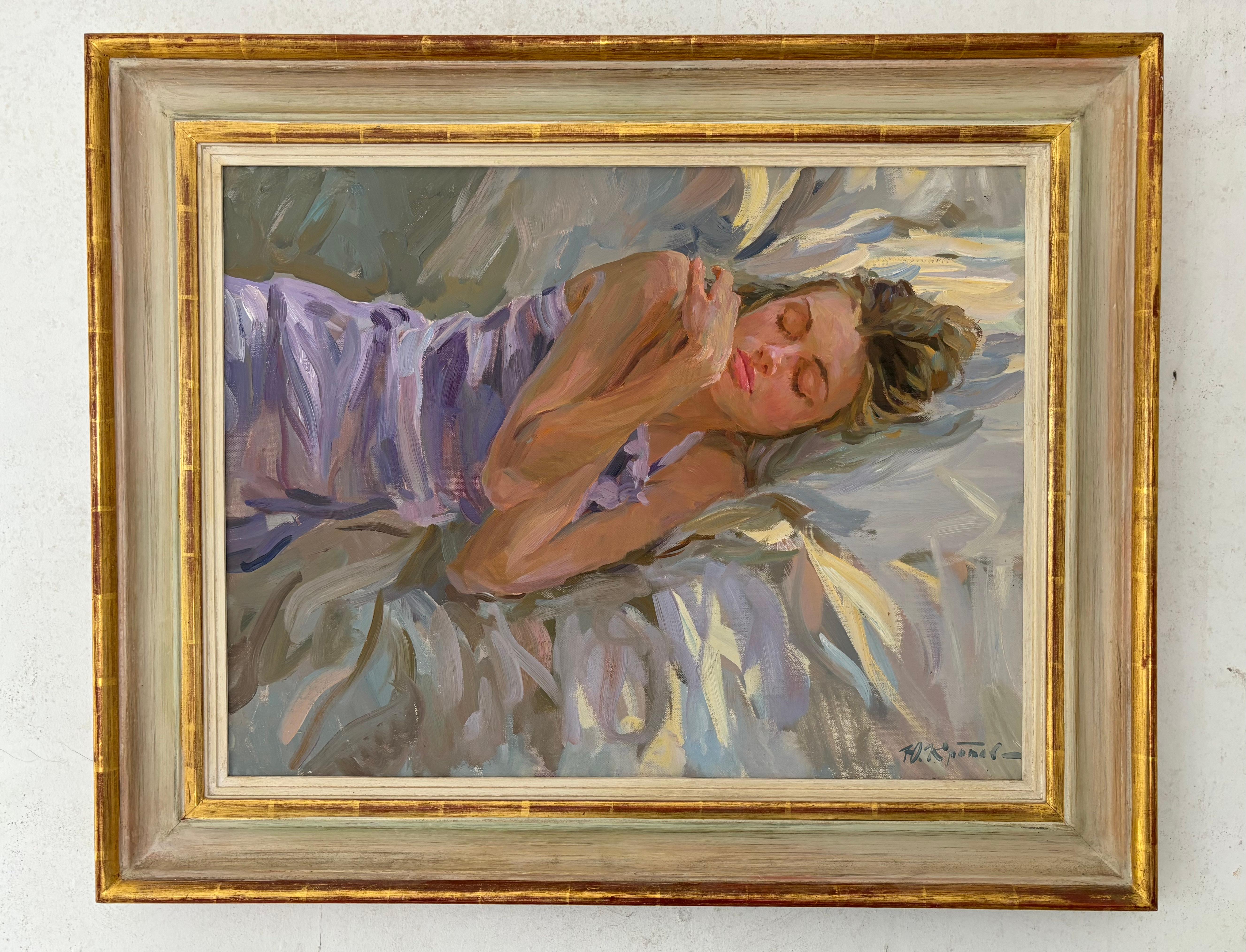 DIE SIESTA.     Yuri Krotov RUSSISCHER zeitgenössischer Künstler im Angebot 7