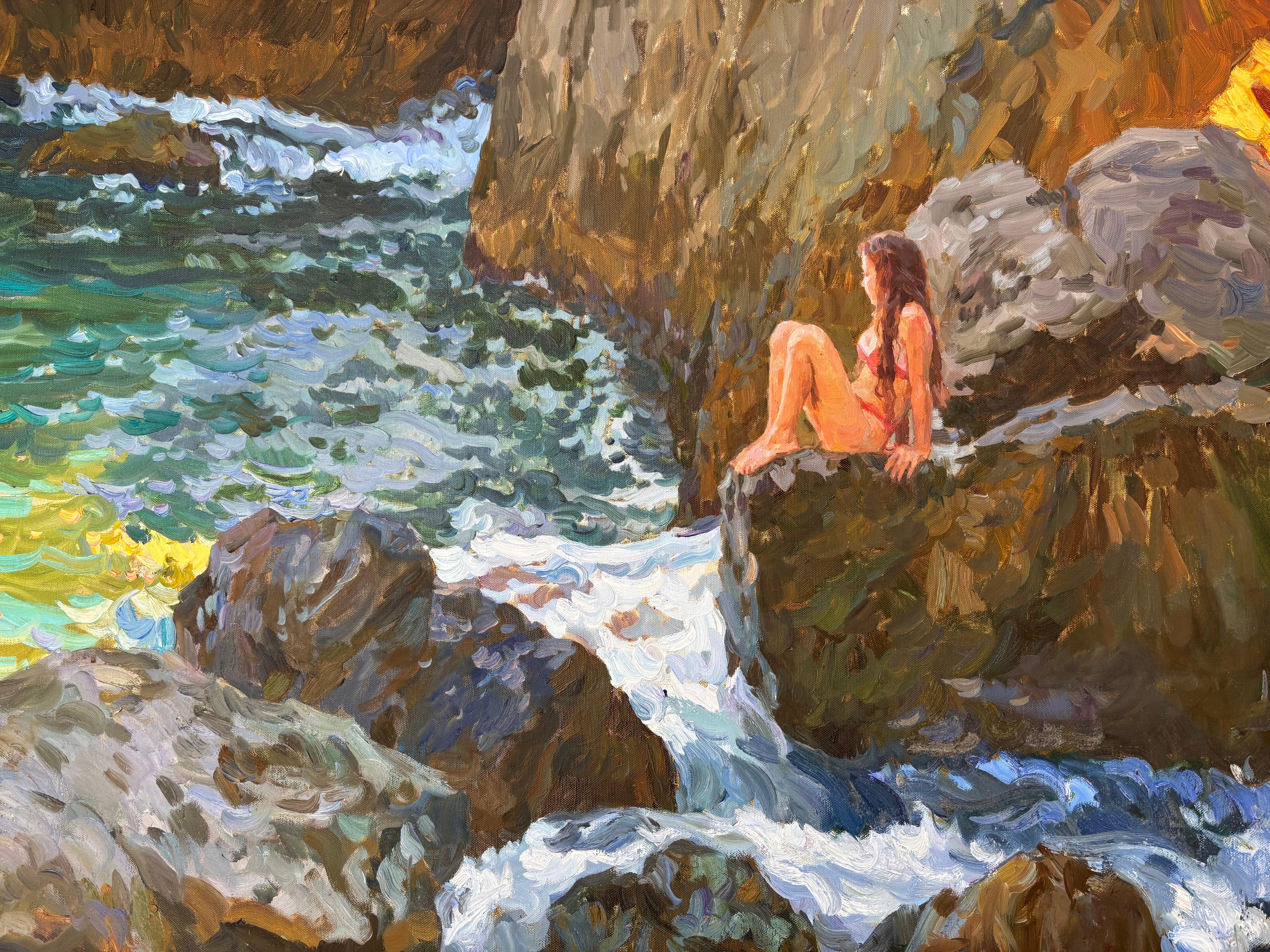 WAITING THE BIG WAVE, , , Yuri Krotov 1964  Russian impressionist For Sale 14