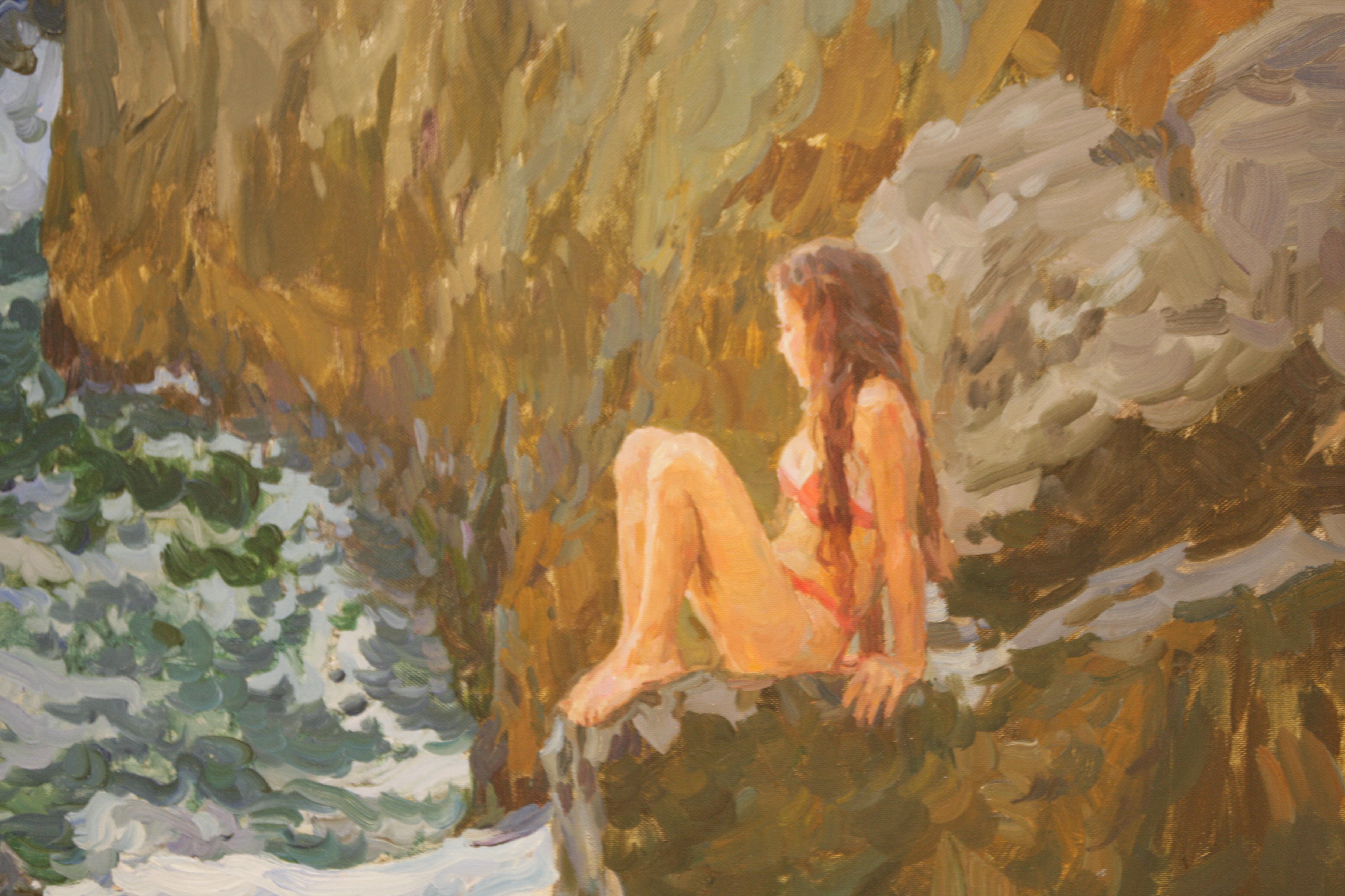 ESPERANDO LA GRAN OLA, , , Yuri Krotov 1964  Impresionista ruso en venta 5