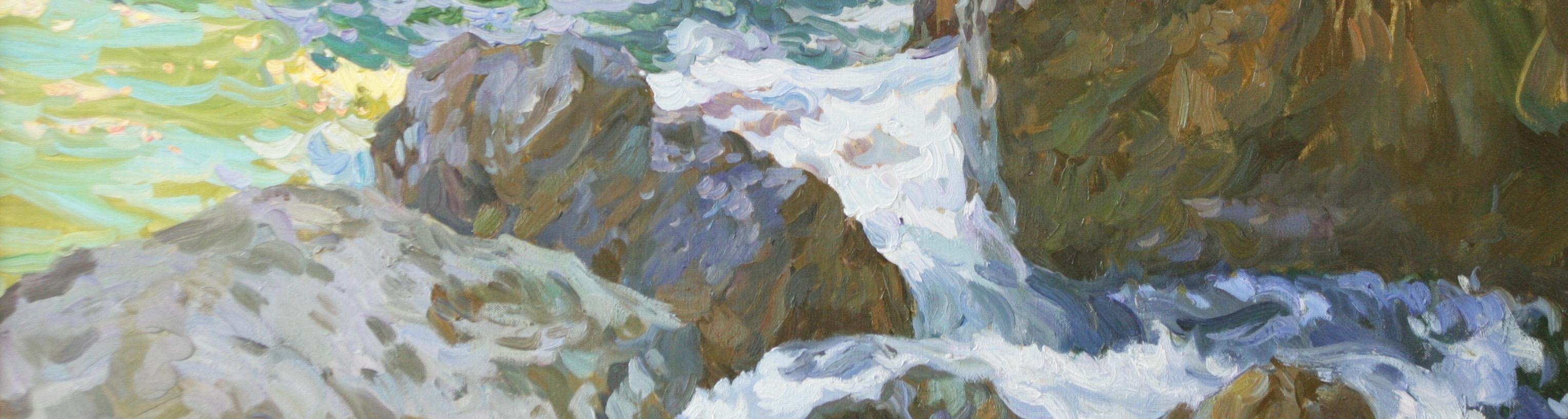 WAITING THE BIG WAVE, , , Yuri Krotov 1964  Russian impressionist For Sale 6