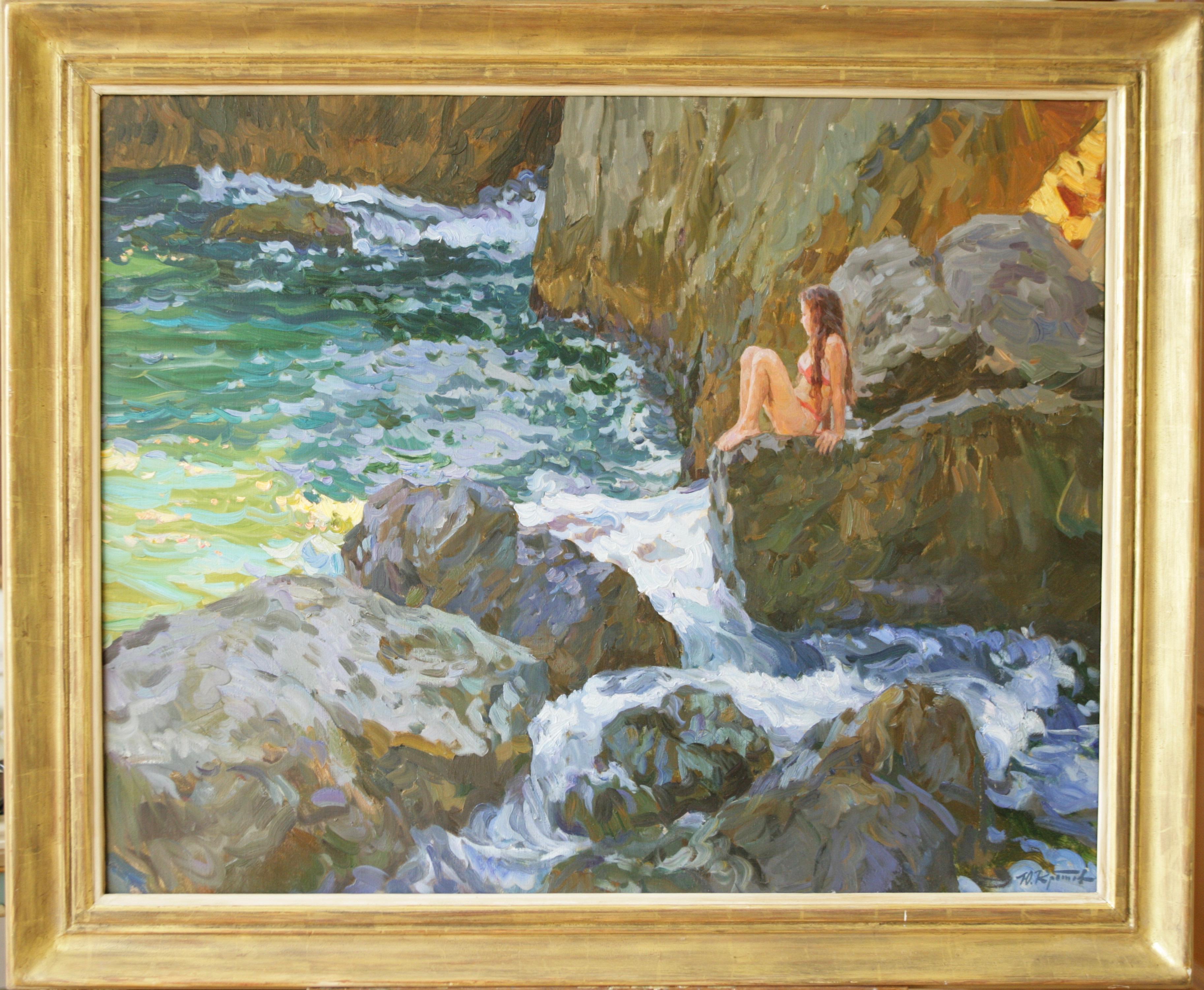 Yuri Krotov was born 1964 in Grivenskaya Cossack Settlement, Krasnodar Territory, located close to the Azov Sea.  At the age of 8 he met a local painter G.A. Polugaev who became his mentor.  With Polugaev, Krotov traveled to Moscow and enrolled in