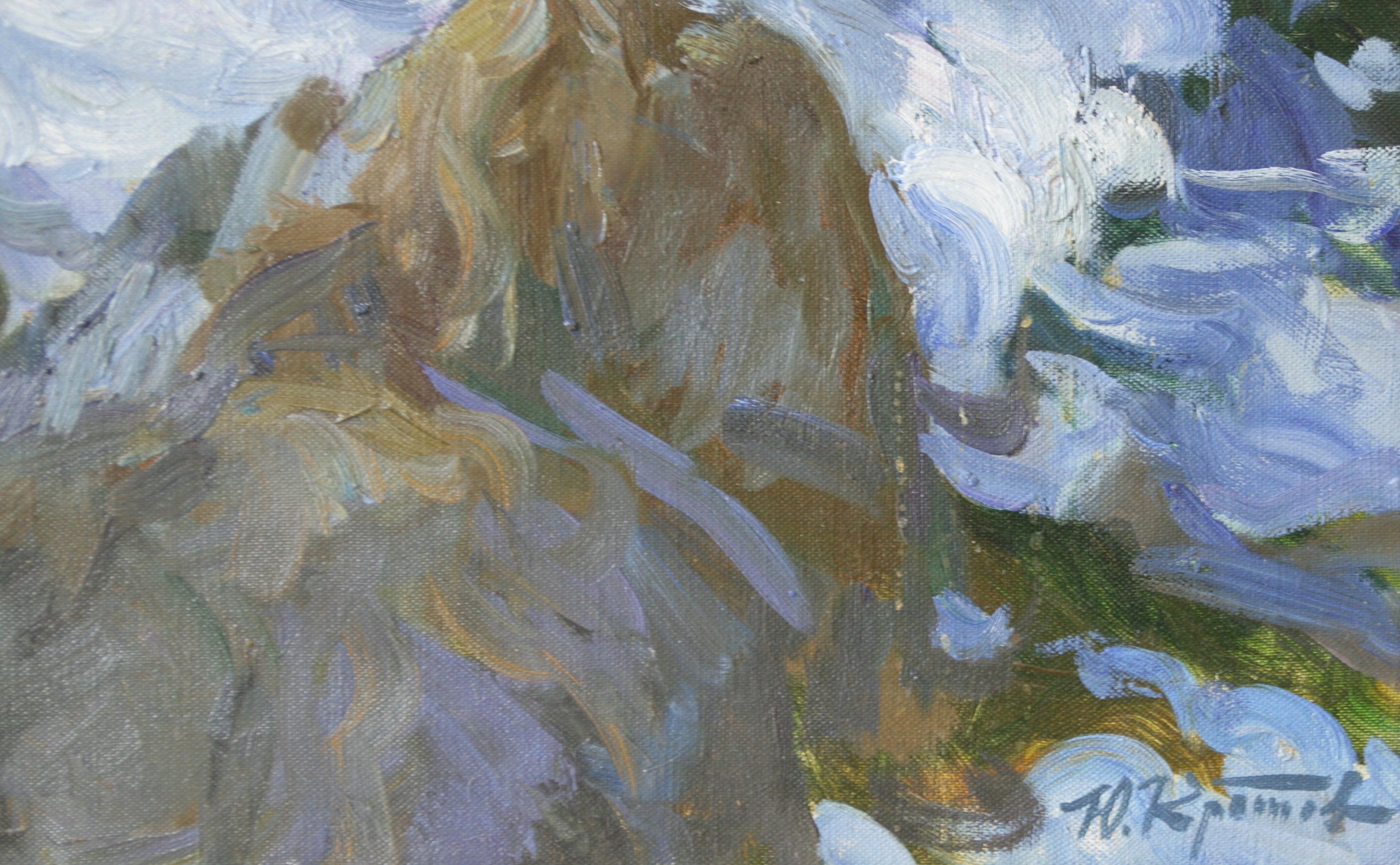 WAITING THE BIG WAVE, , , Yuri Krotov 1964  Russian impressionist For Sale 8