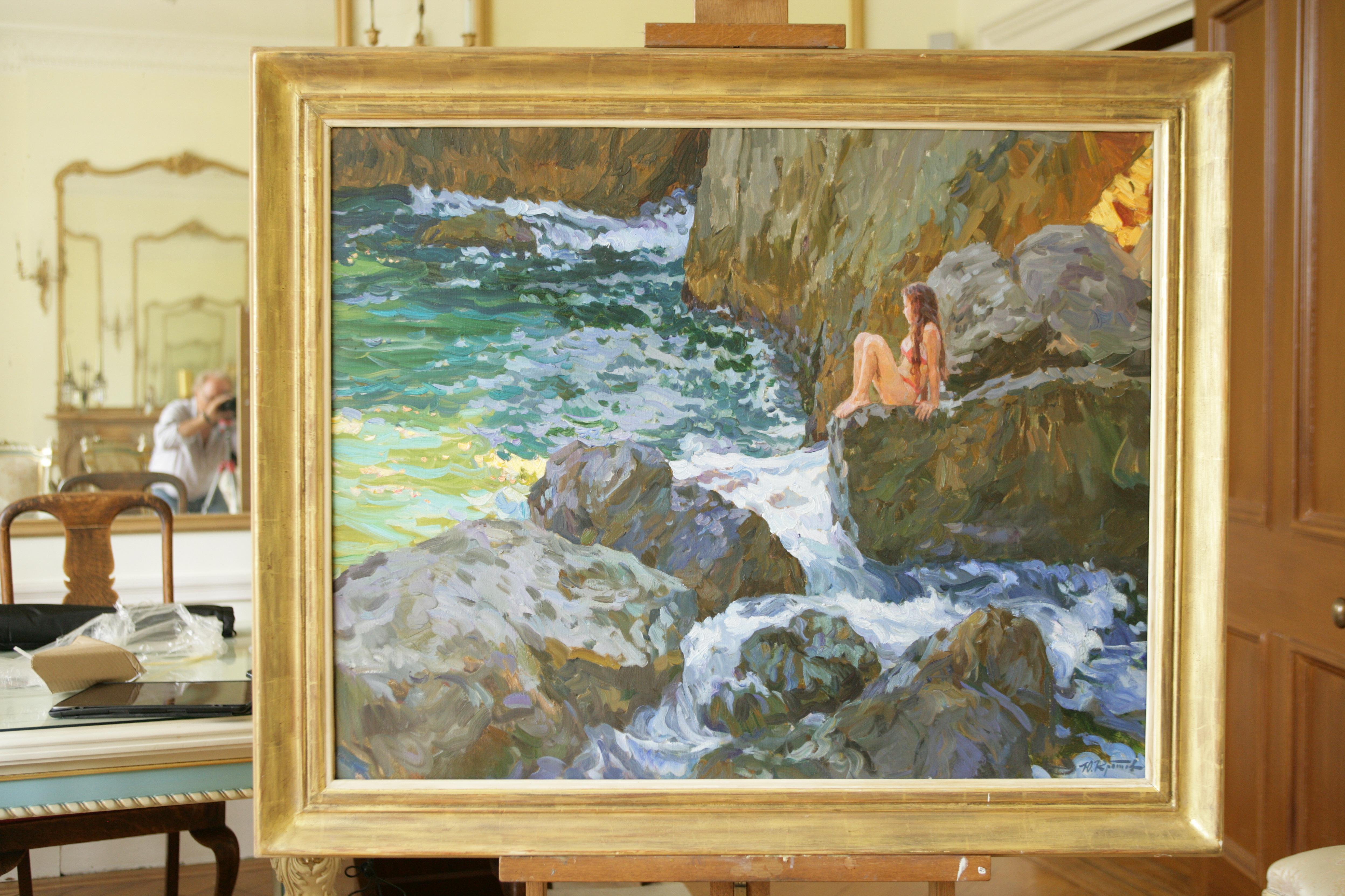 ESPERANDO LA GRAN OLA, , , Yuri Krotov 1964  Impresionista ruso en venta 8