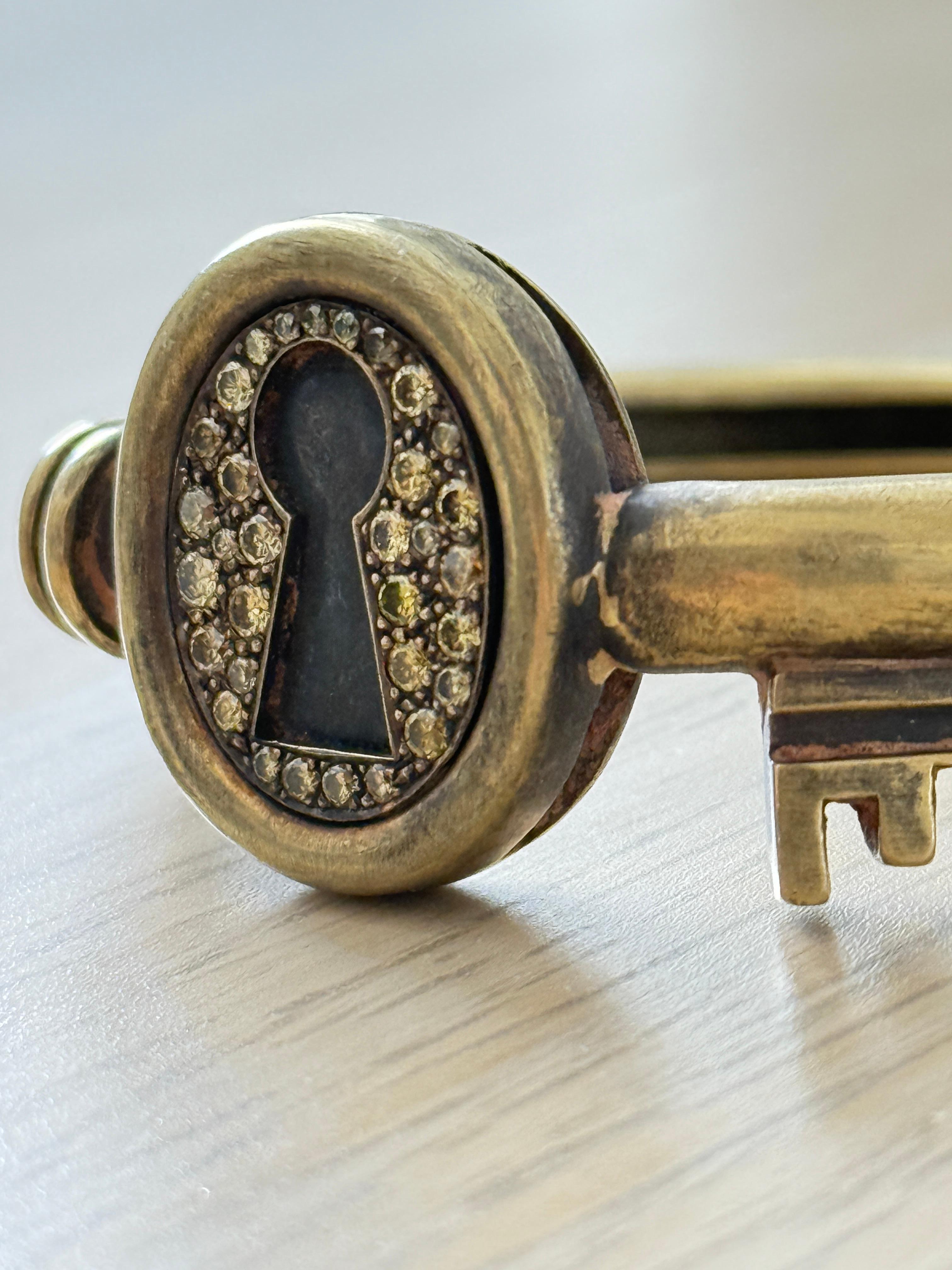 Other Yuri Kuper Gold and Diamond Lock Bracelet For Sale