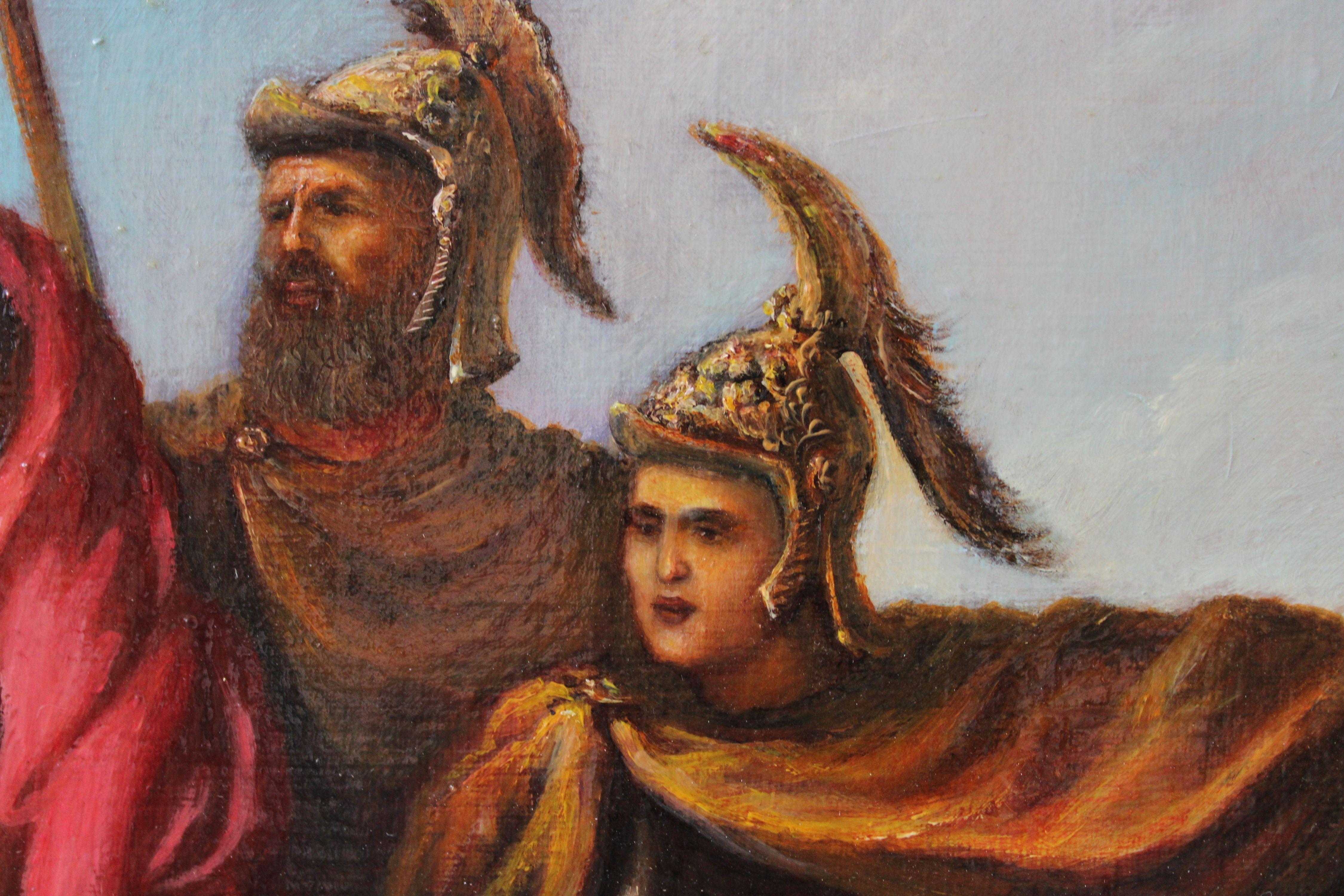 Cäsar auf dem Weg nach Pompeii. 1999, Leinwand, Öl, 40x50 cm (Realismus), Painting, von Yuri Safonoff 