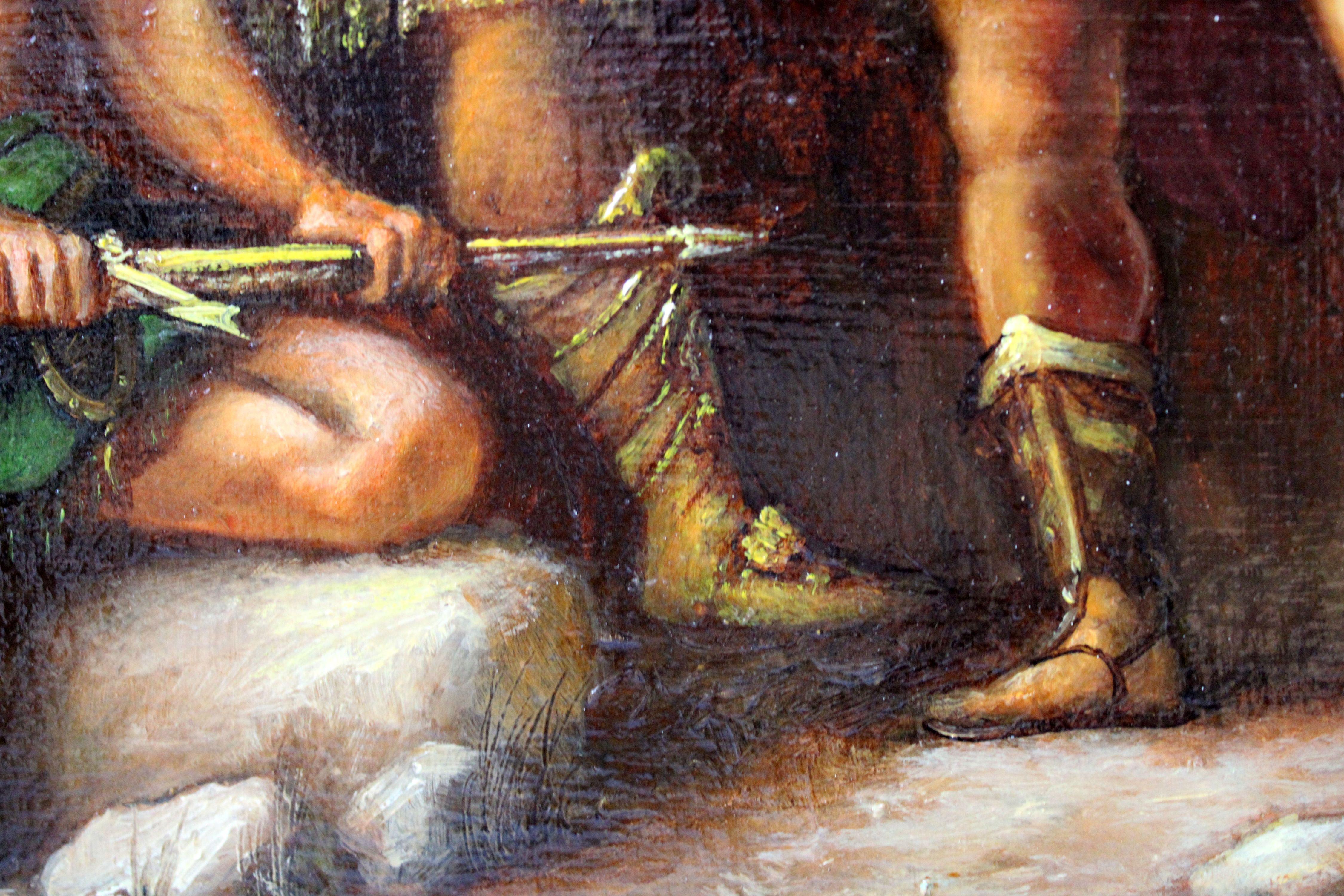 Cäsar auf dem Weg nach Pompeii. 1999, Leinwand, Öl, 40x50 cm im Angebot 1