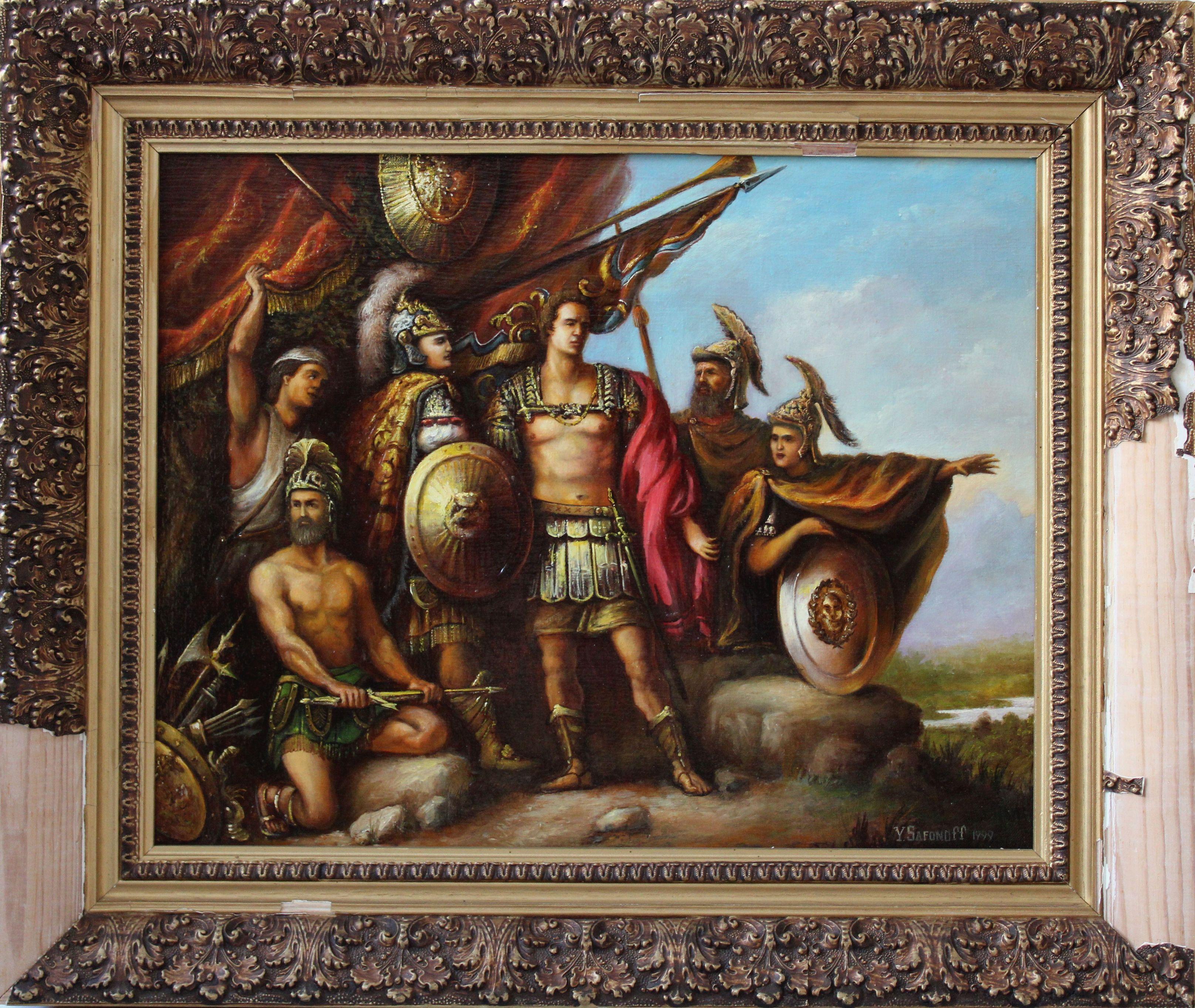 Cesare in viaggio verso Pompei. 1999, tela, olio, 40x50 cm in vendita 1
