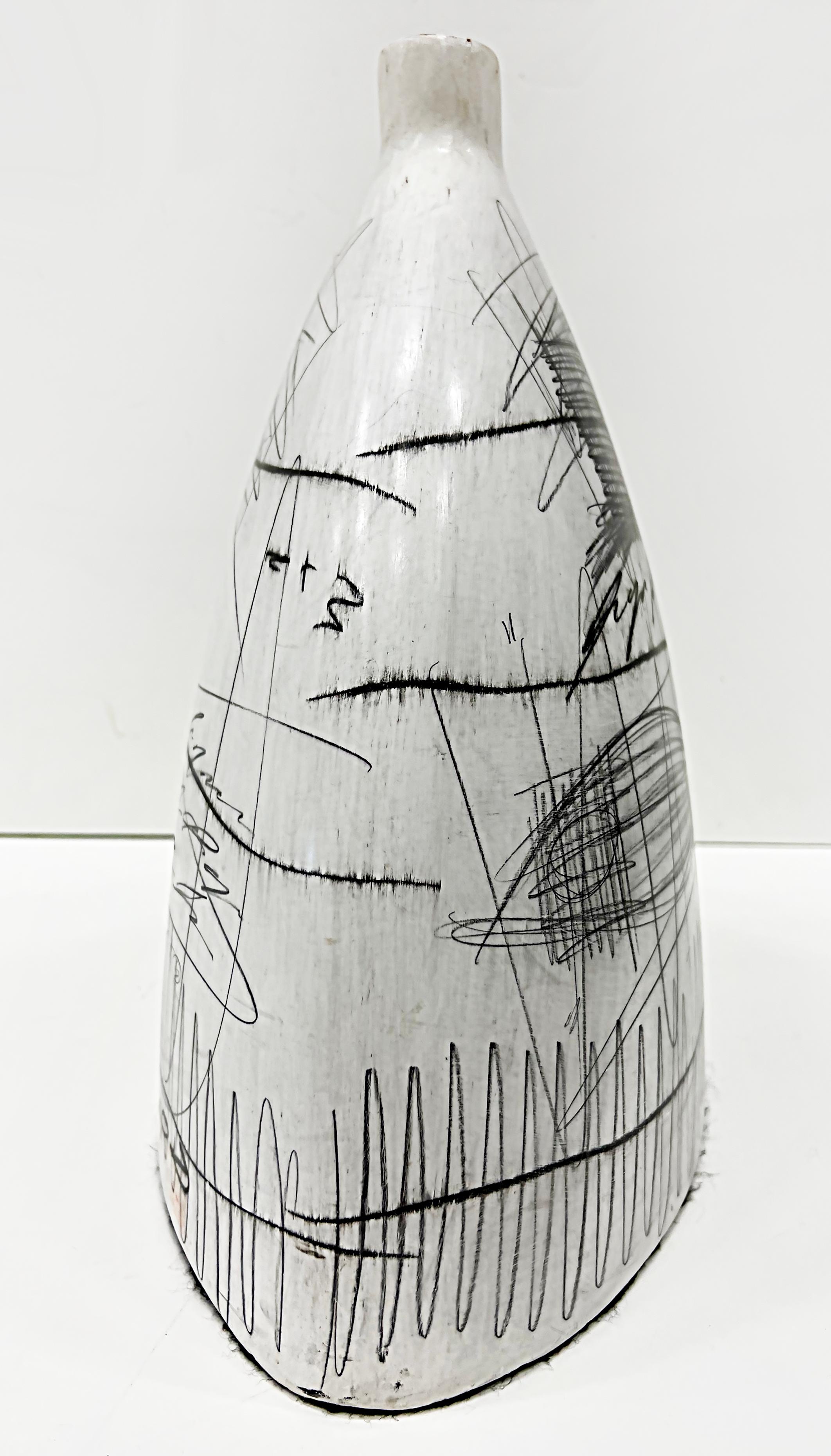  Yuri Zatarain Charcoal Equation Diagram Design Vase In Good Condition In Miami, FL